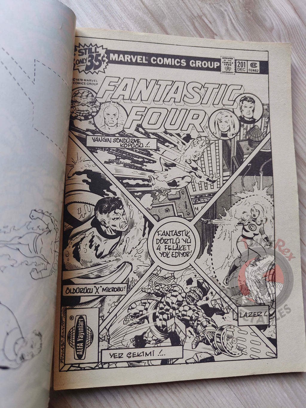 Fantastic Four #5 1988 Turkish Comic Turkey #201 #202 #204 #205