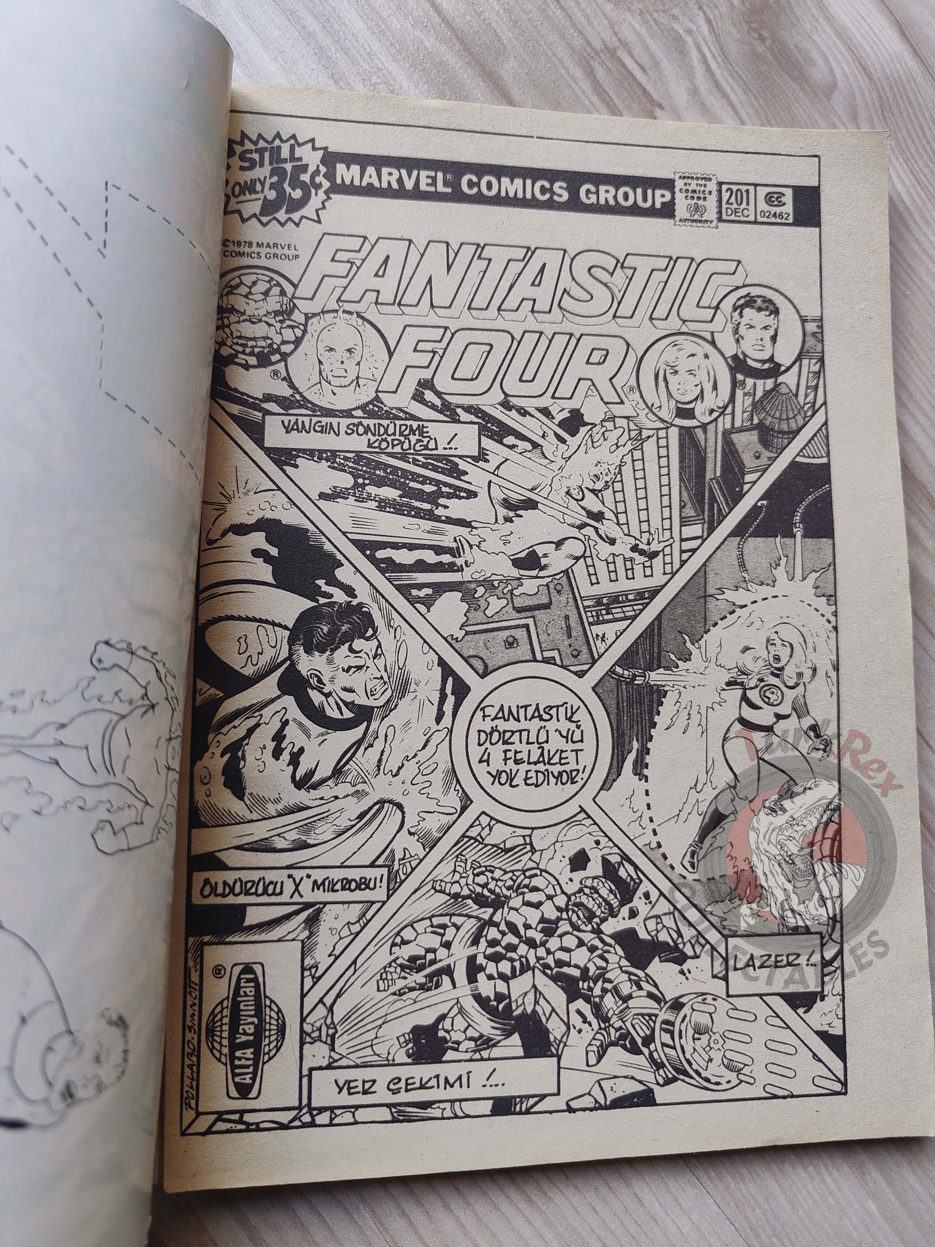 Fantastic Four #5 1988 Turkish Comic Turkey #201 #202 #204 #205