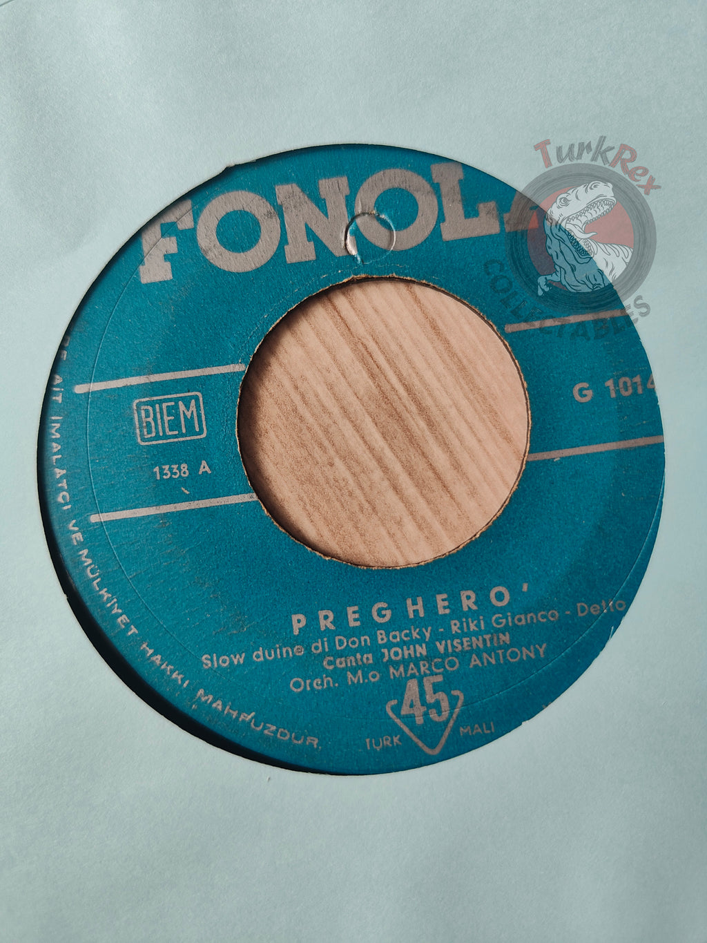 John Visentin / Marco Antony – Preghero 7" Turkish Pressing Vinyl Turkey Edition