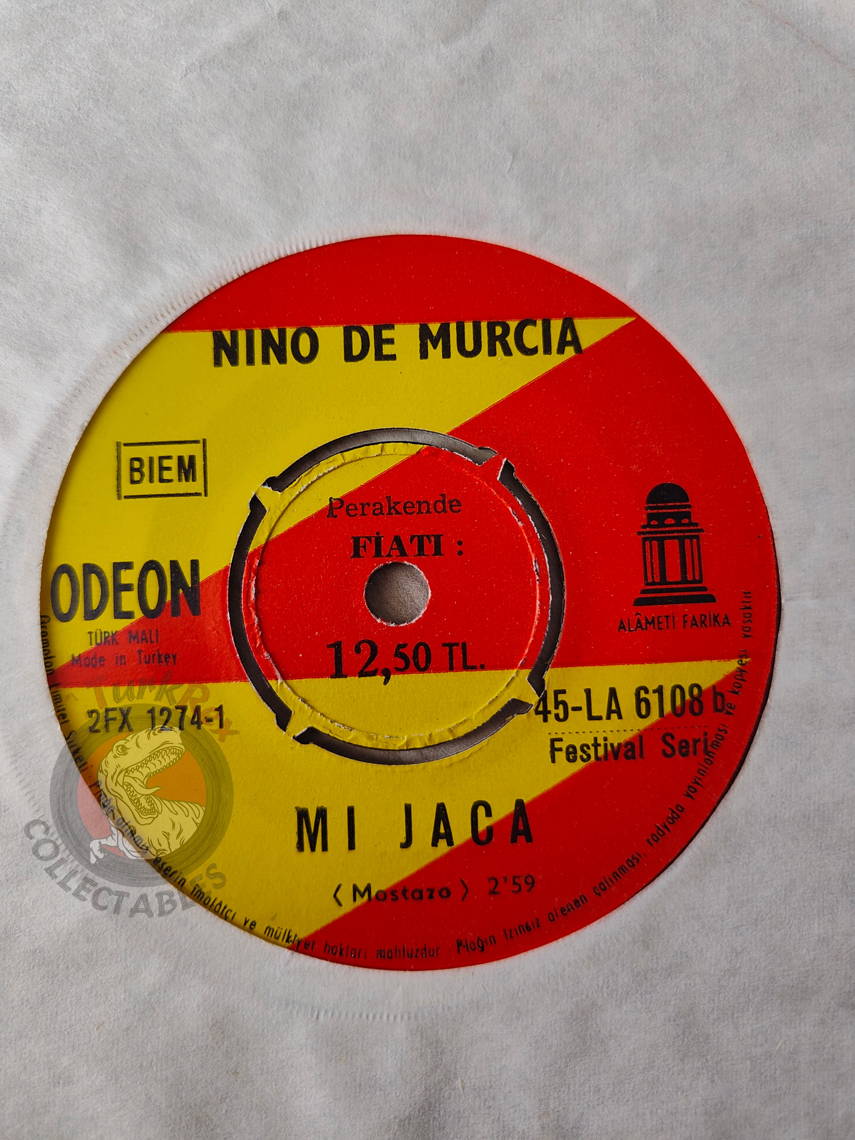 Nino De Murcia – La, La, La 7" Promo Turkish Pressing Vinyl Turkey Edition
