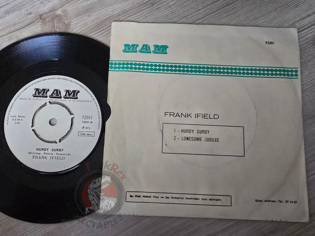 Frank Ifield – Hurdy Gurdy / Lonesome Jubilee 7" Turkish Pressing Vinyl Turkey Edition