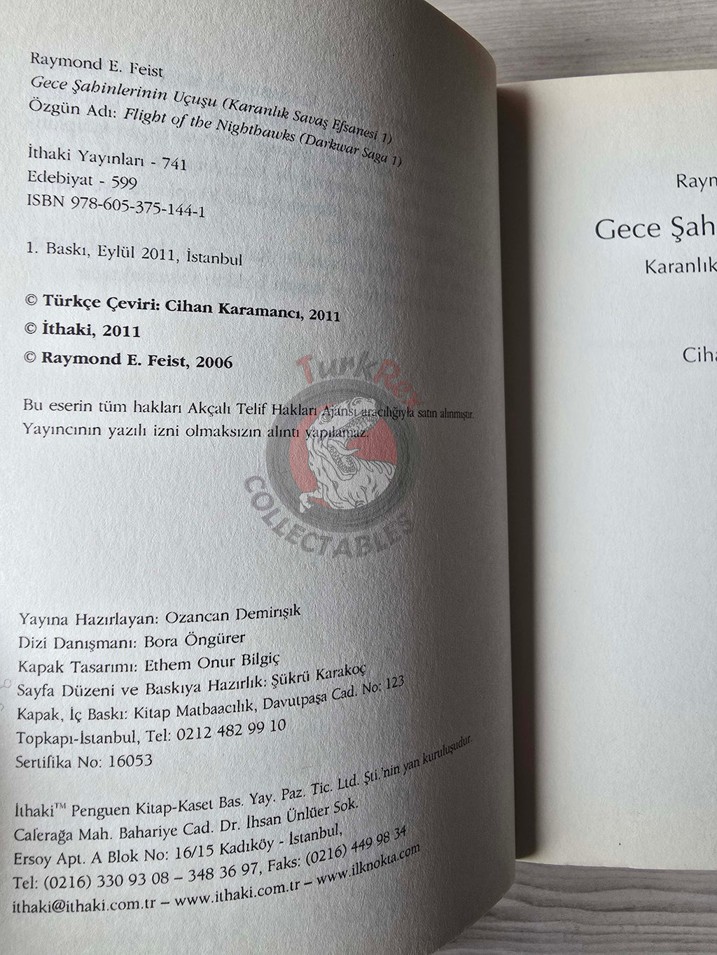 Raymond E. Feist – Darkwar Saga 2011 1st Turkish Book Turkey