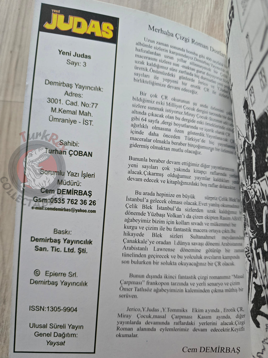 Judas #3 Turkish Edition Comic Turkey La pista insanguinata #3 #6
