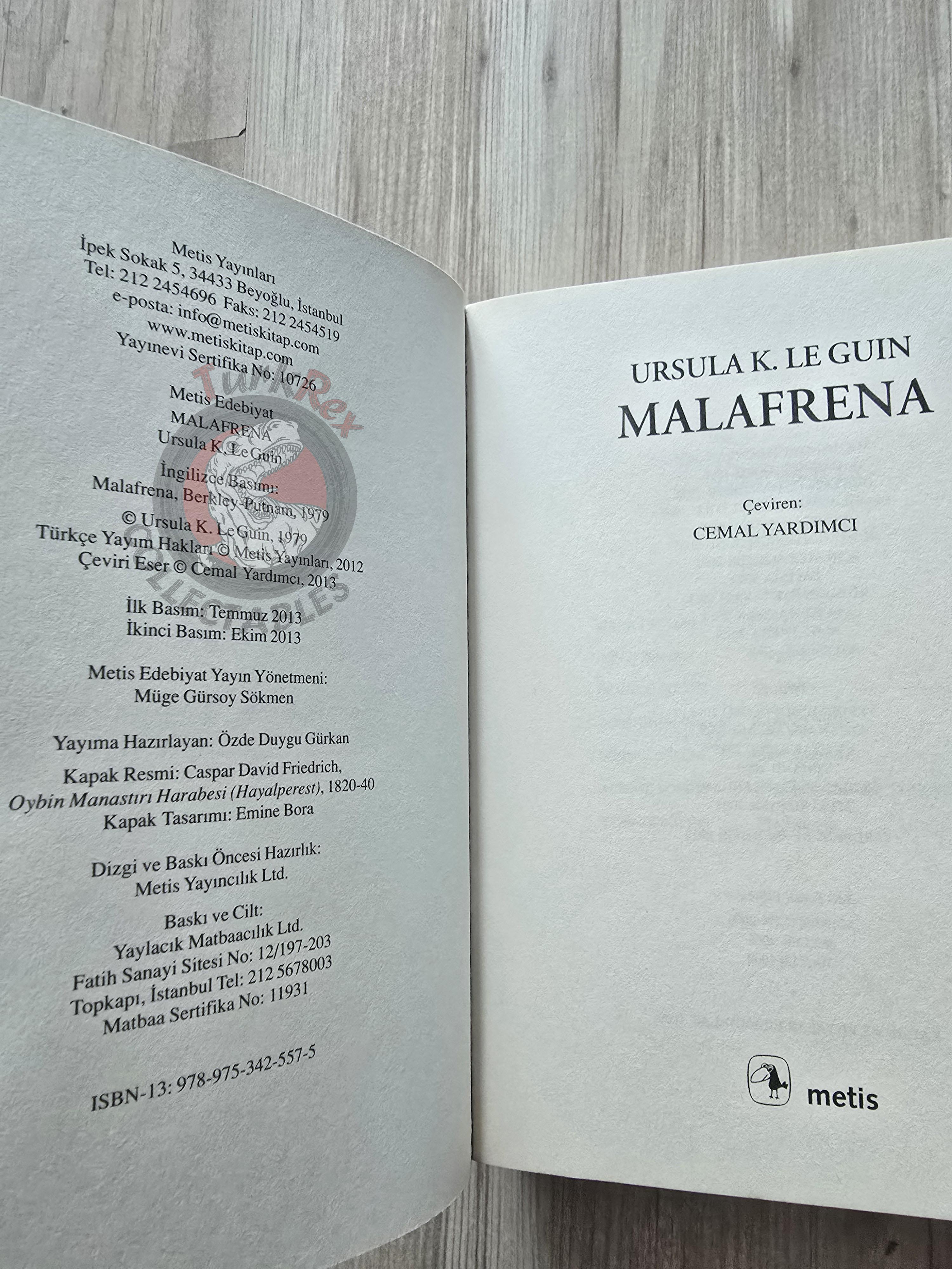 Ursula K. Le Guin – Malafrena 2013 Turkish Book Turkey