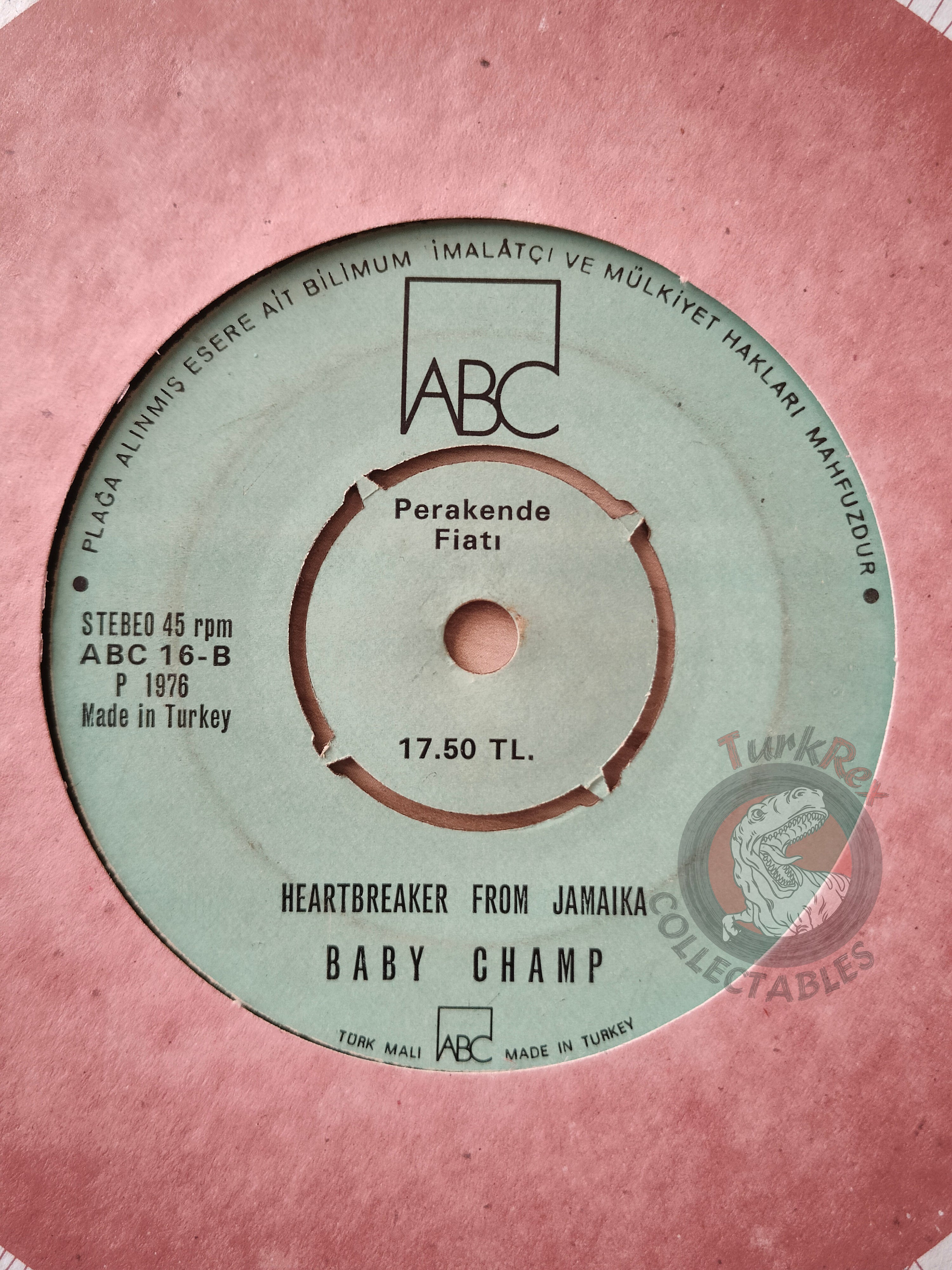 Baby Champ – Monkey Bump 7" Turkish Pressing Vinyl Turkey Edition