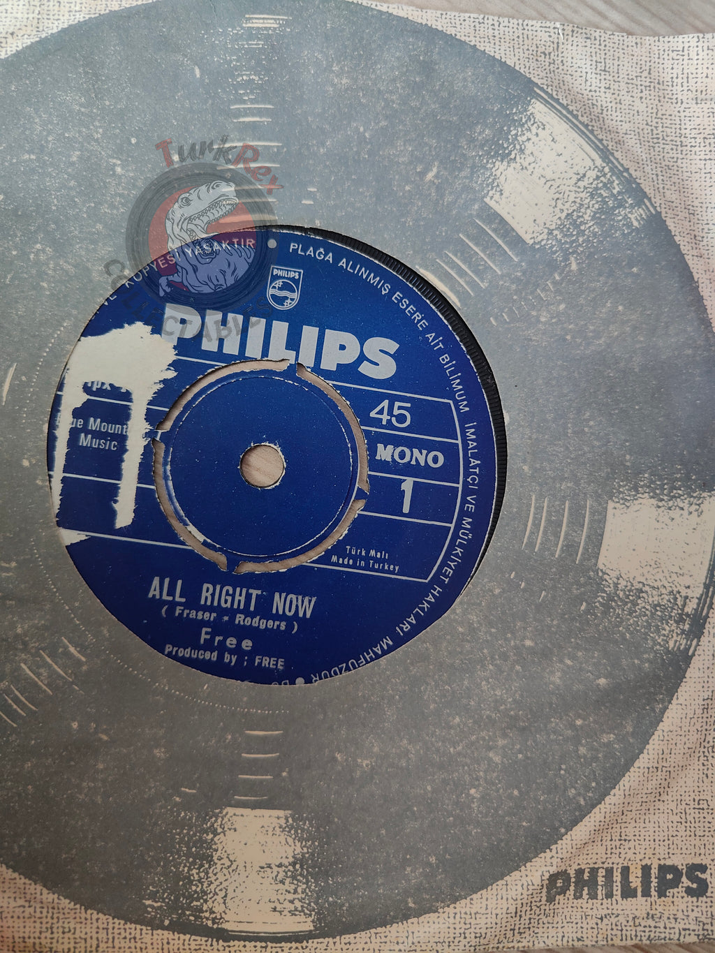 Free – All Right Now 7" Turkish Pressing Vinyl Turkey Edition