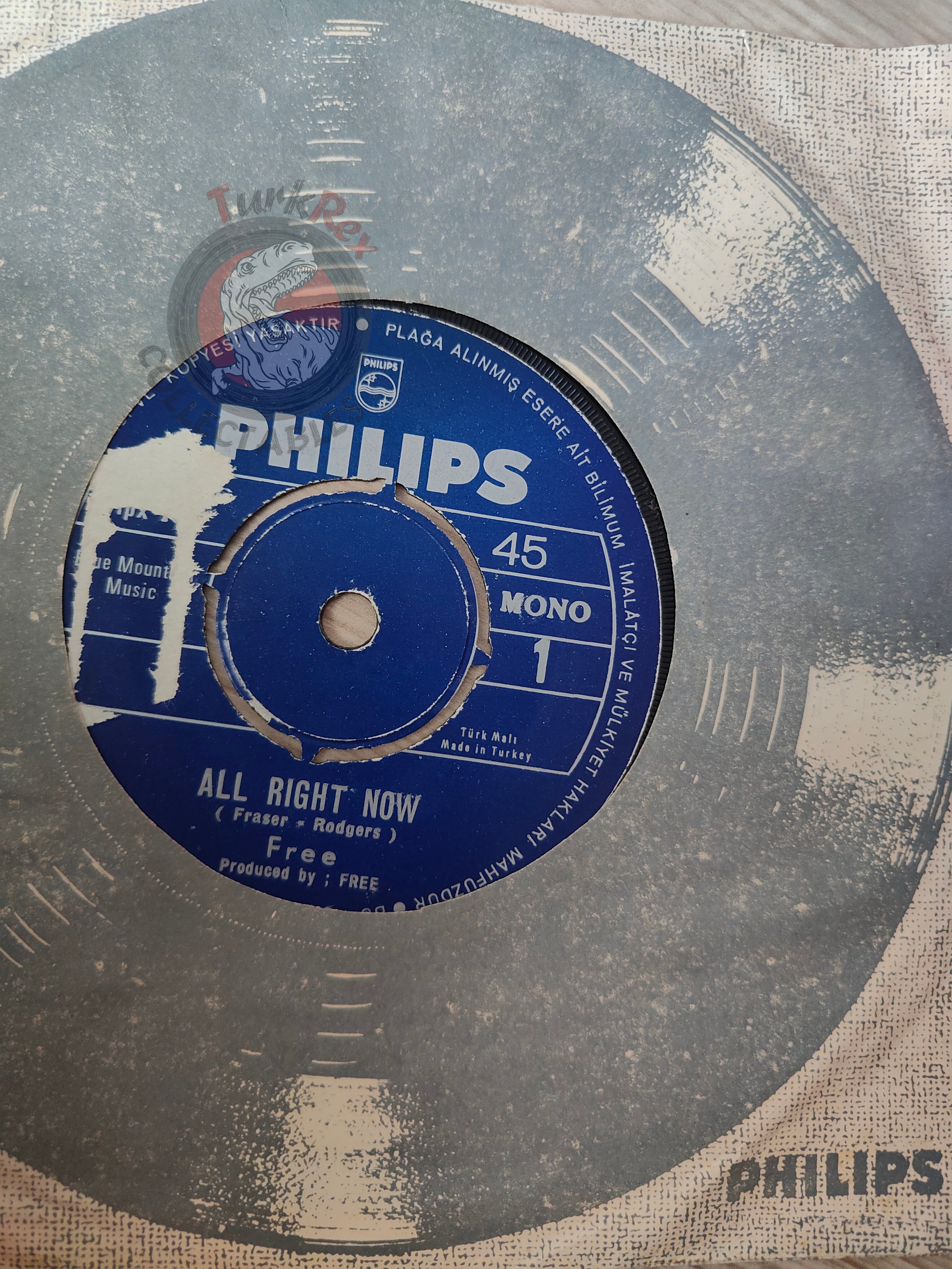 Free – All Right Now 7" Turkish Pressing Vinyl Turkey Edition