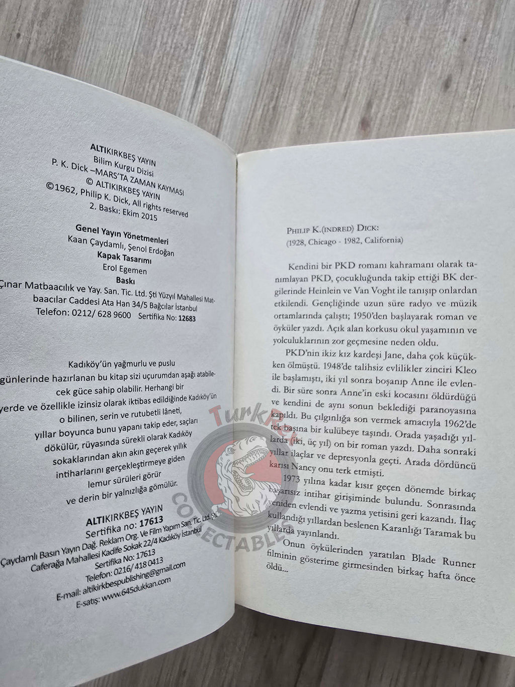 Philip K. Dick – Martian Time-Slip 2015 Turkish Book Turkey