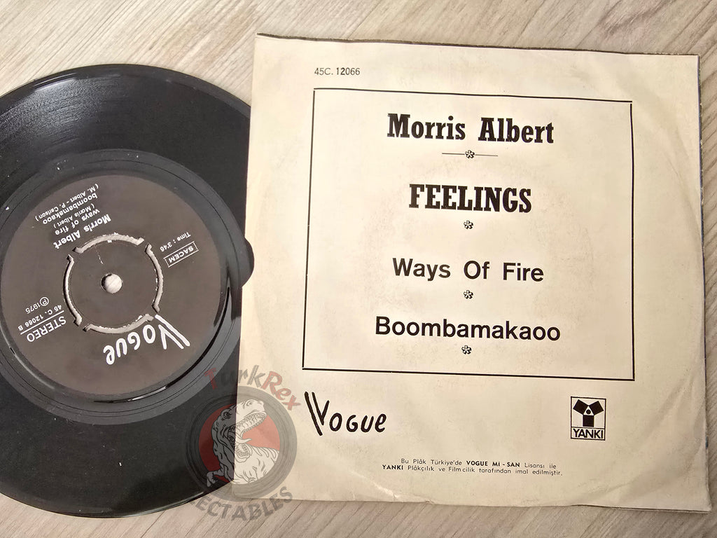Morris Albert – Feelings 7" Turkish Pressing Vinyl Turkey Edition
