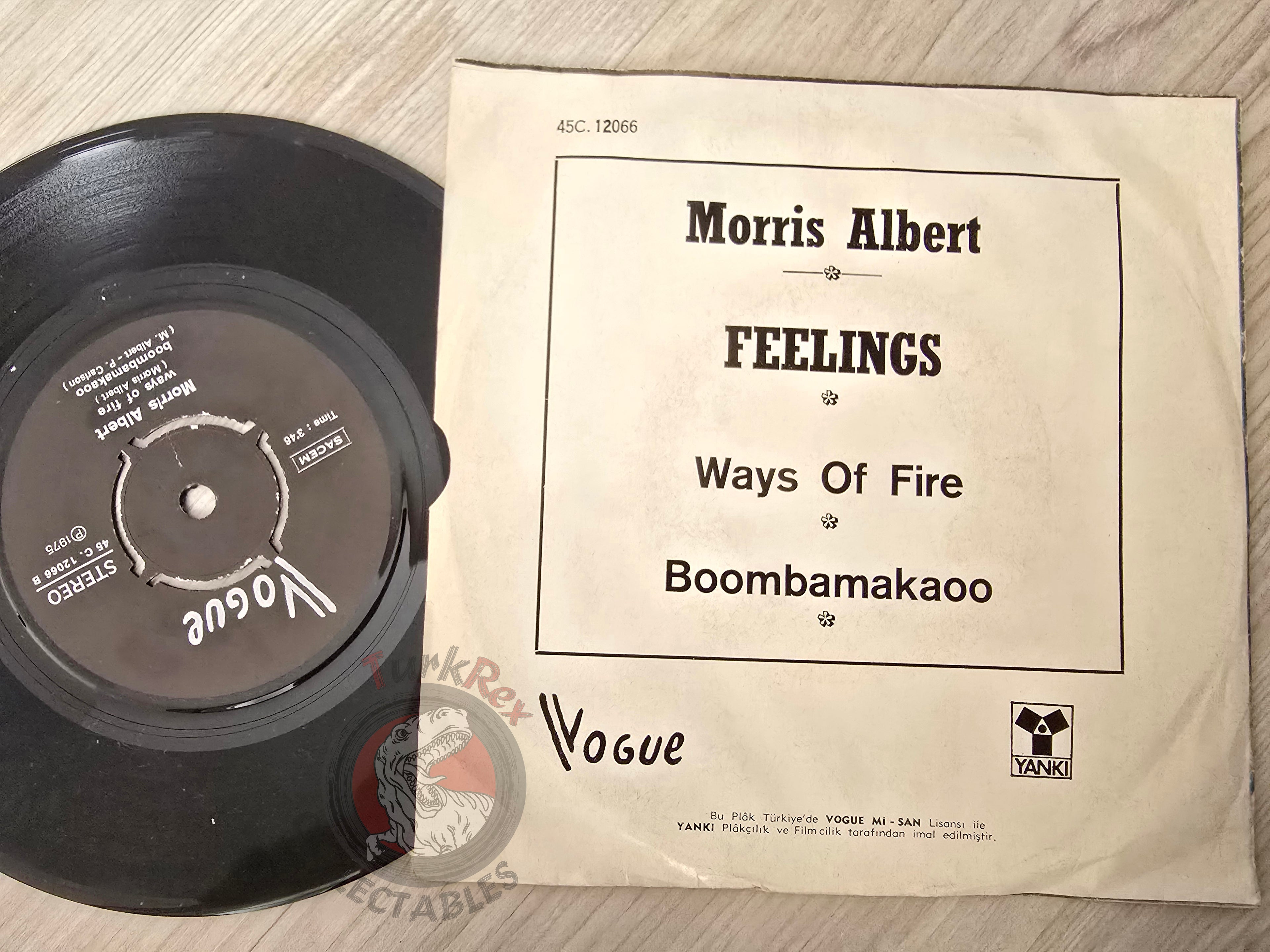 Morris Albert – Feelings 7" Turkish Pressing Vinyl Turkey Edition