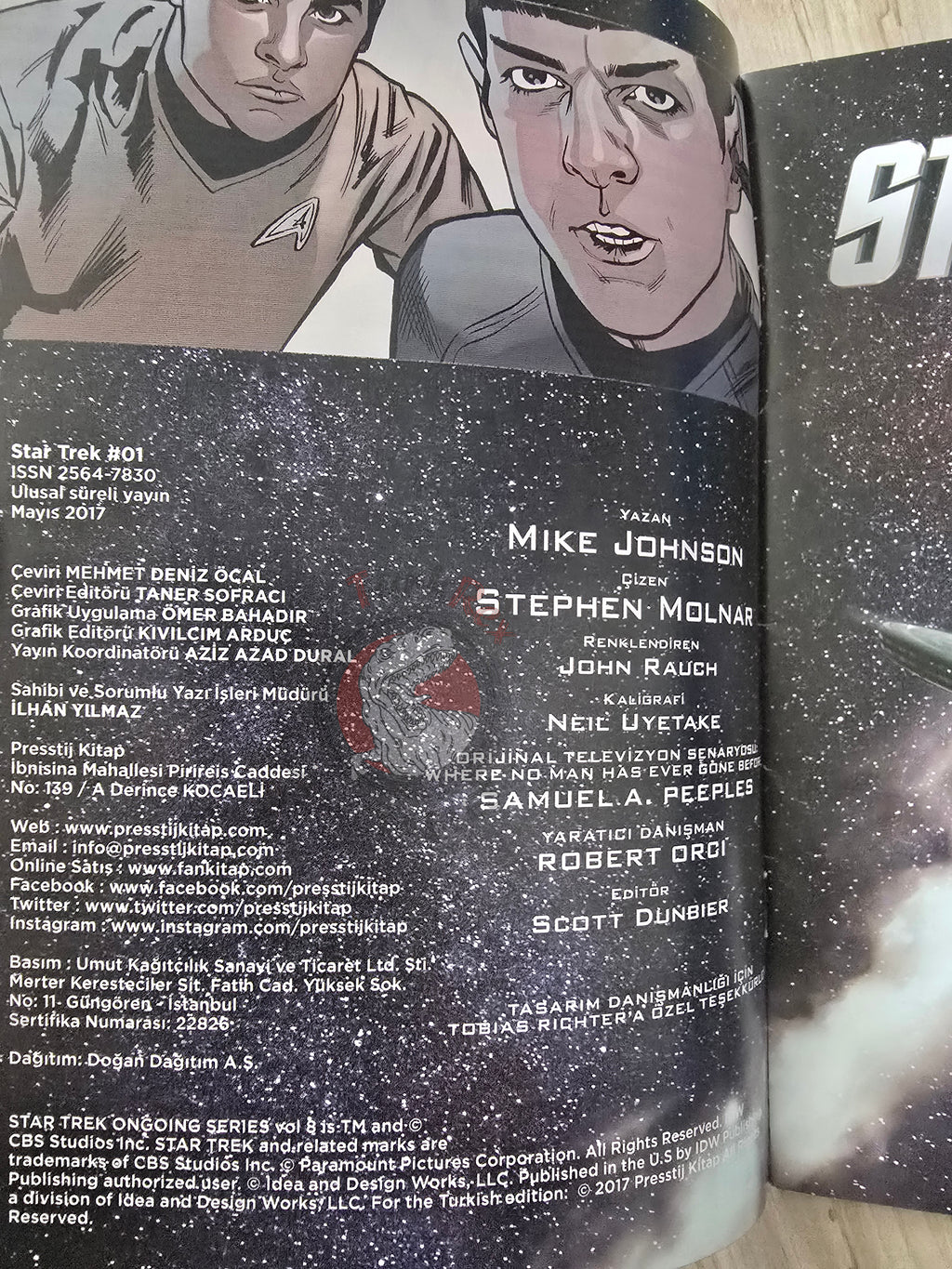 Star Trek #1 2017 Turkish Comic Turkey IDW Publishing B