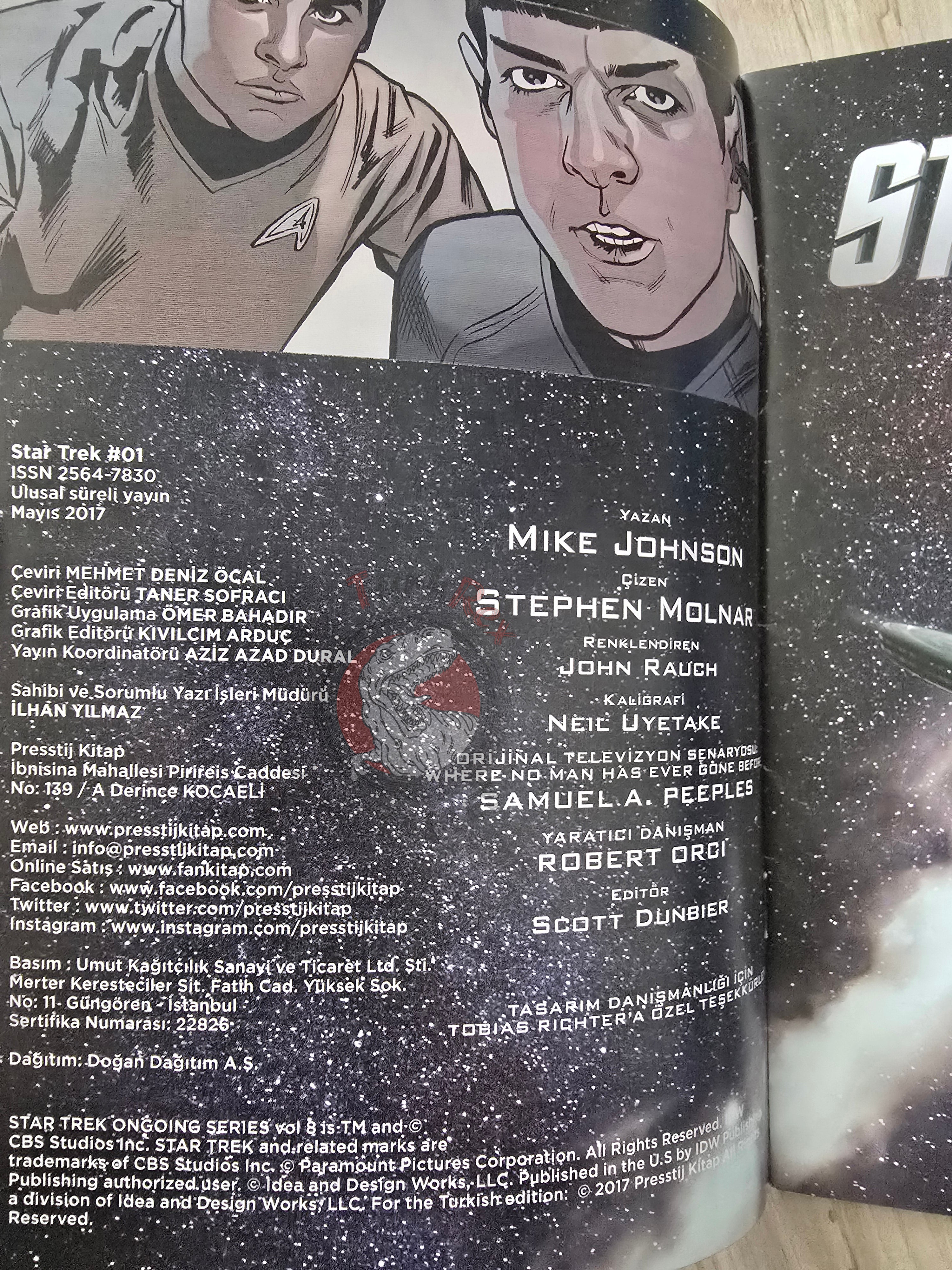 Star Trek #1 2017 Turkish Comic Turkey IDW Publishing B