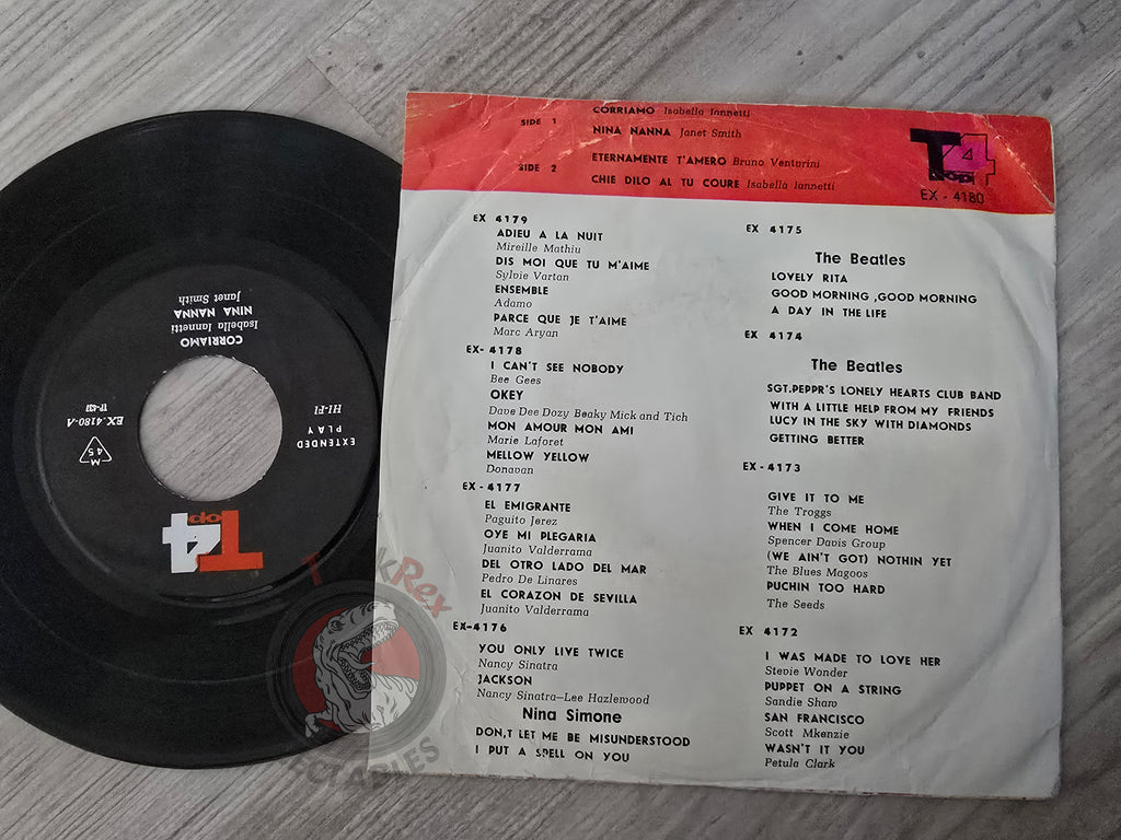 Isabella Iannetti / Janet Smith / Bruno Venturini 7" Iran Pressing Vinyl Iranian Edition 2