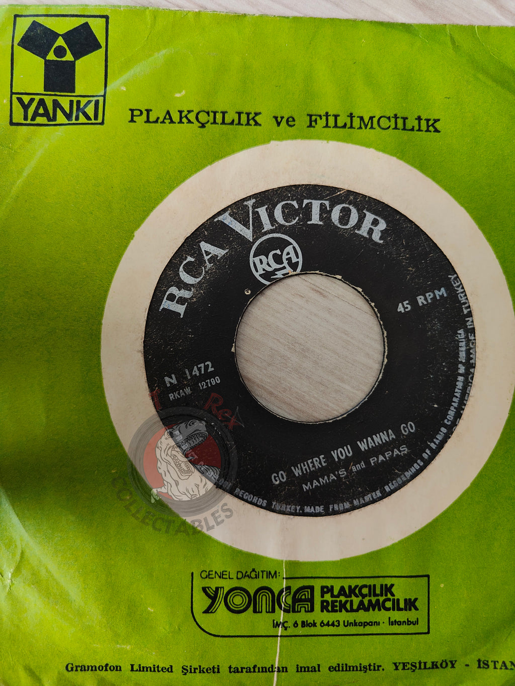 The Mamas & The Papas – California Dreamin' 7" Turkish Pressing Vinyl Turkey Edition