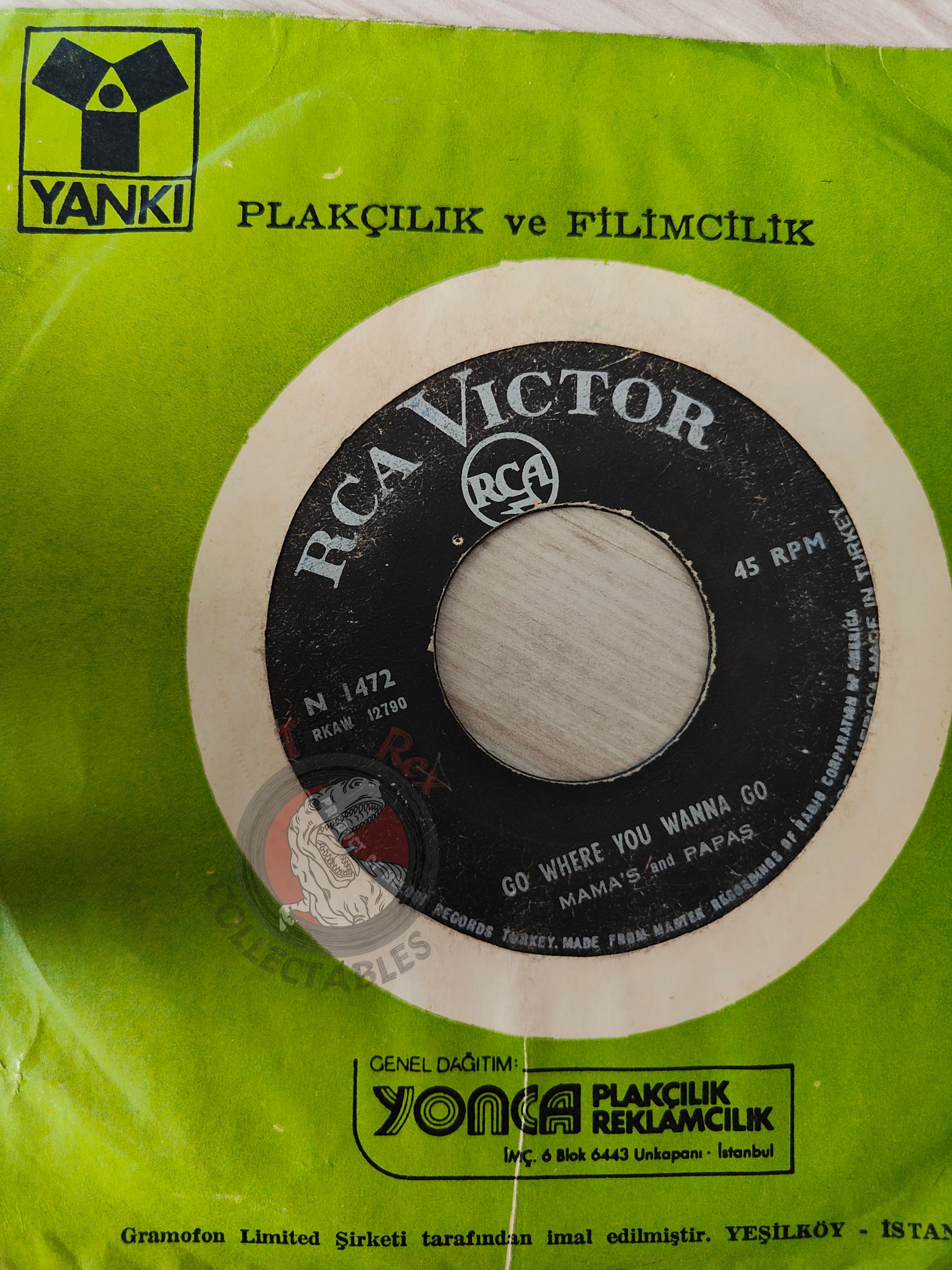 The Mamas & The Papas – California Dreamin' 7" Turkish Pressing Vinyl Turkey Edition