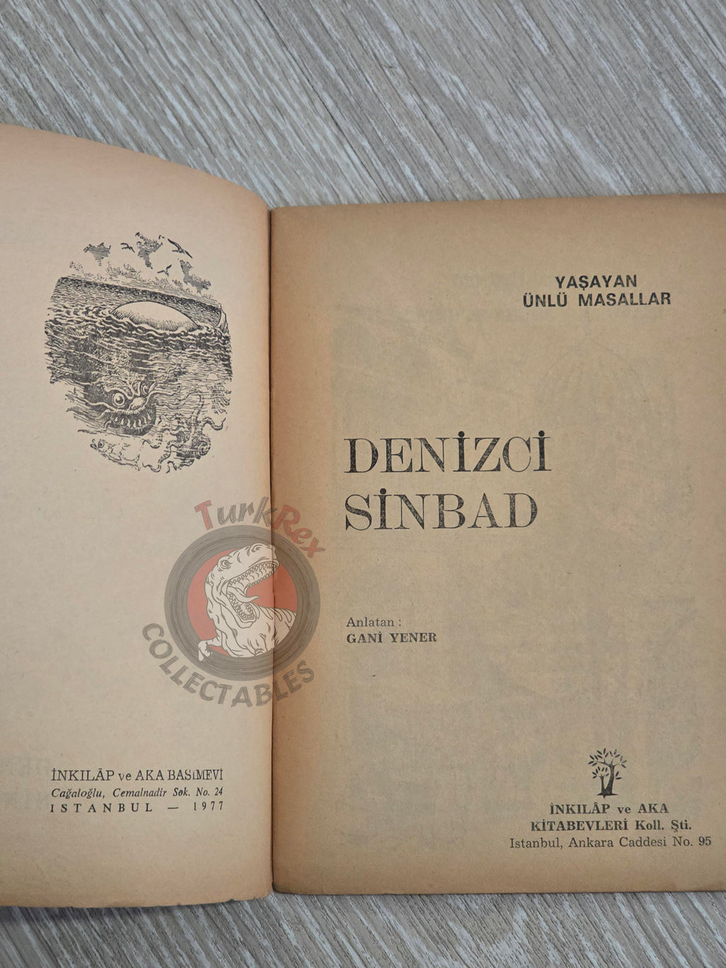 Sinbad the Sailor 1977 Turkish Book Turkey 1001 Nights Illustrated