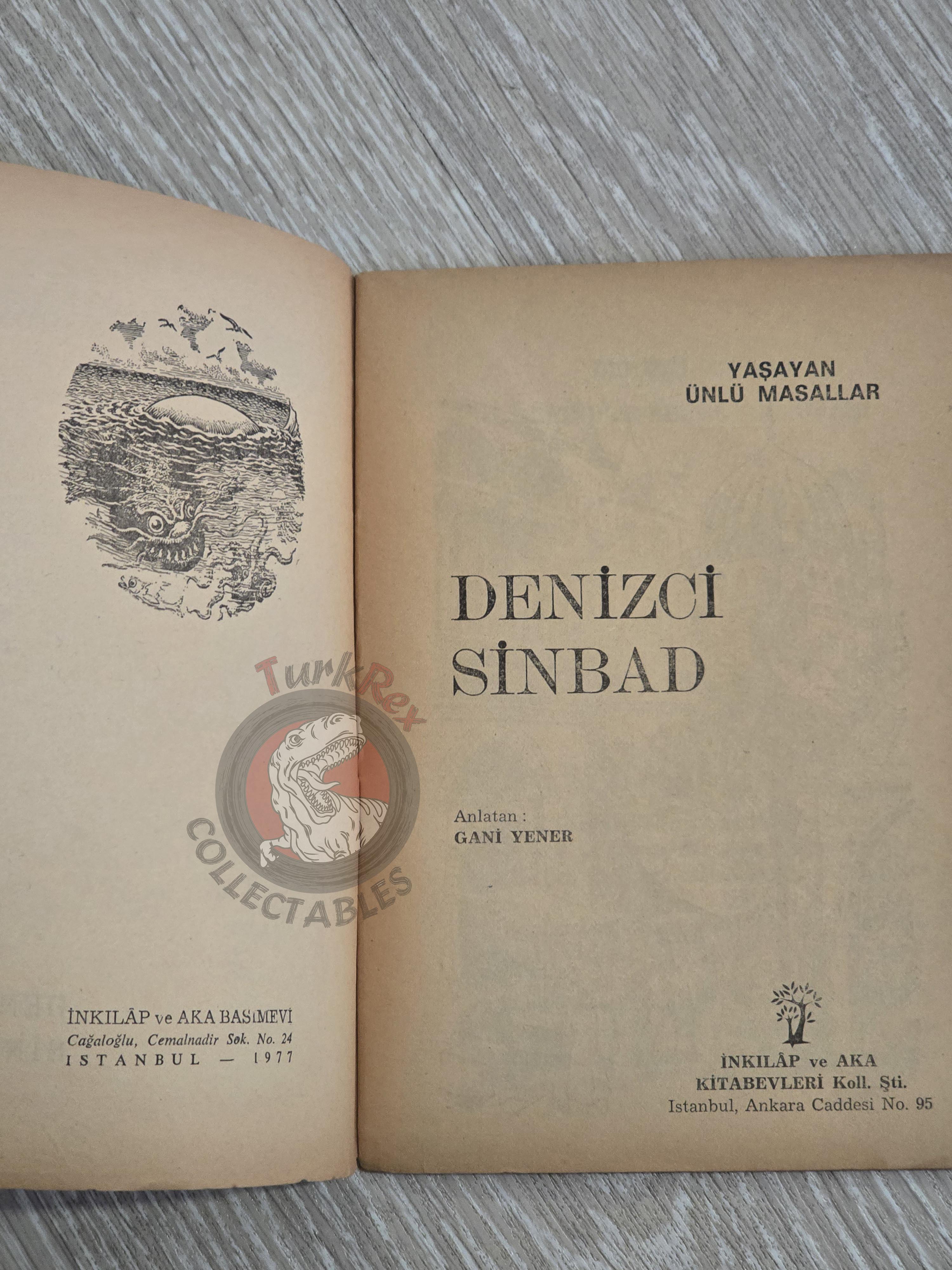 Sinbad the Sailor 1977 Turkish Book Turkey 1001 Nights Illustrated