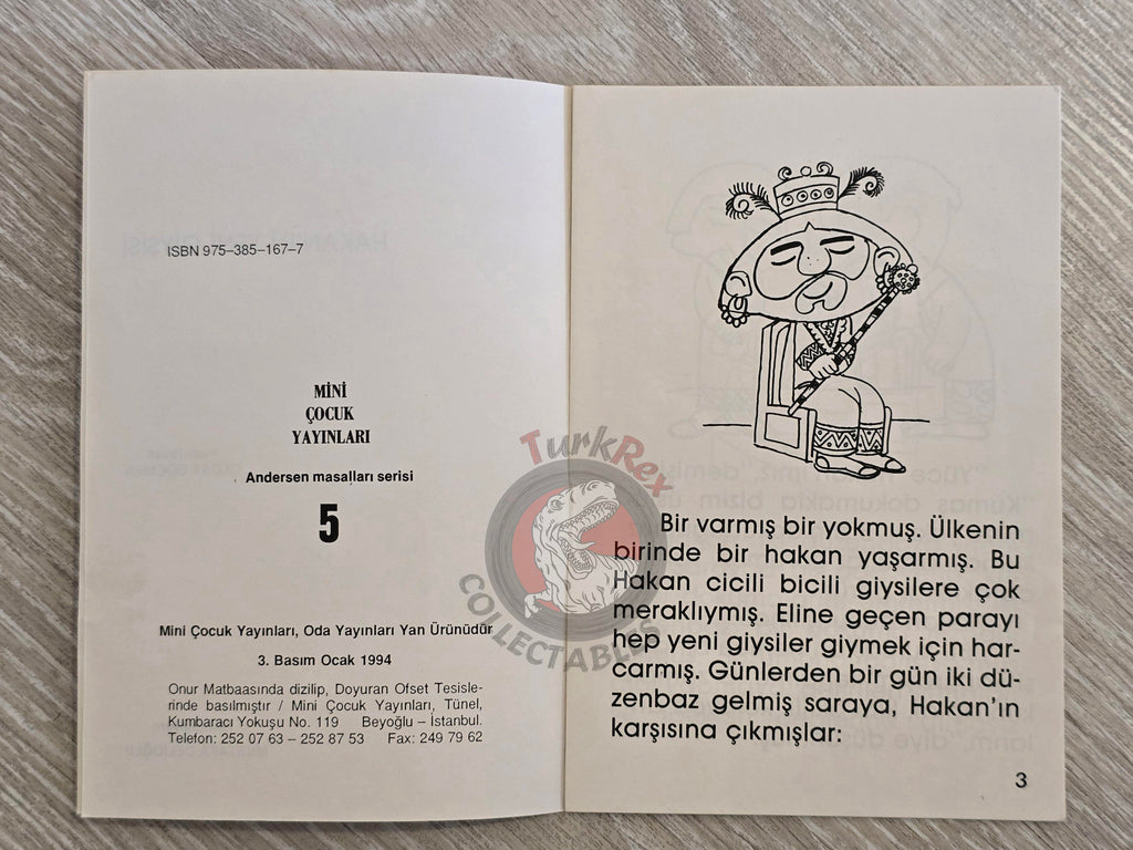 Hans Christian Andersen –  The Emperor's New Clothes 1994 Turkish Book Turkey Illustrated