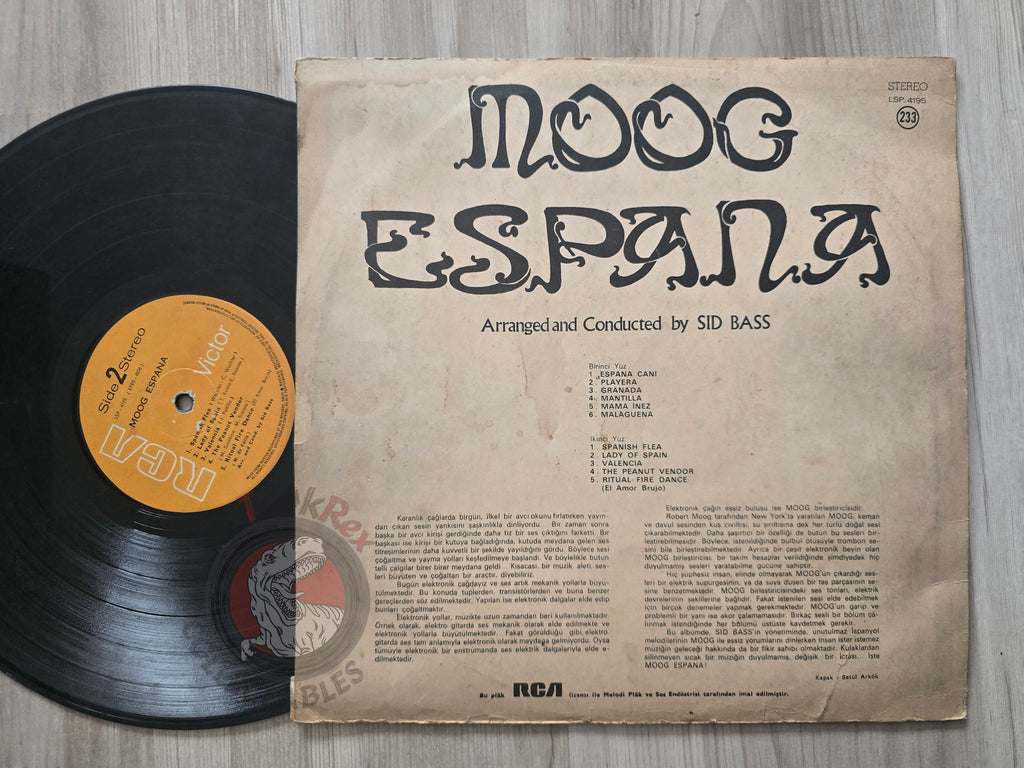 Sid Bass – Moog España Turkish Pressing Vinyl Turkey Edition