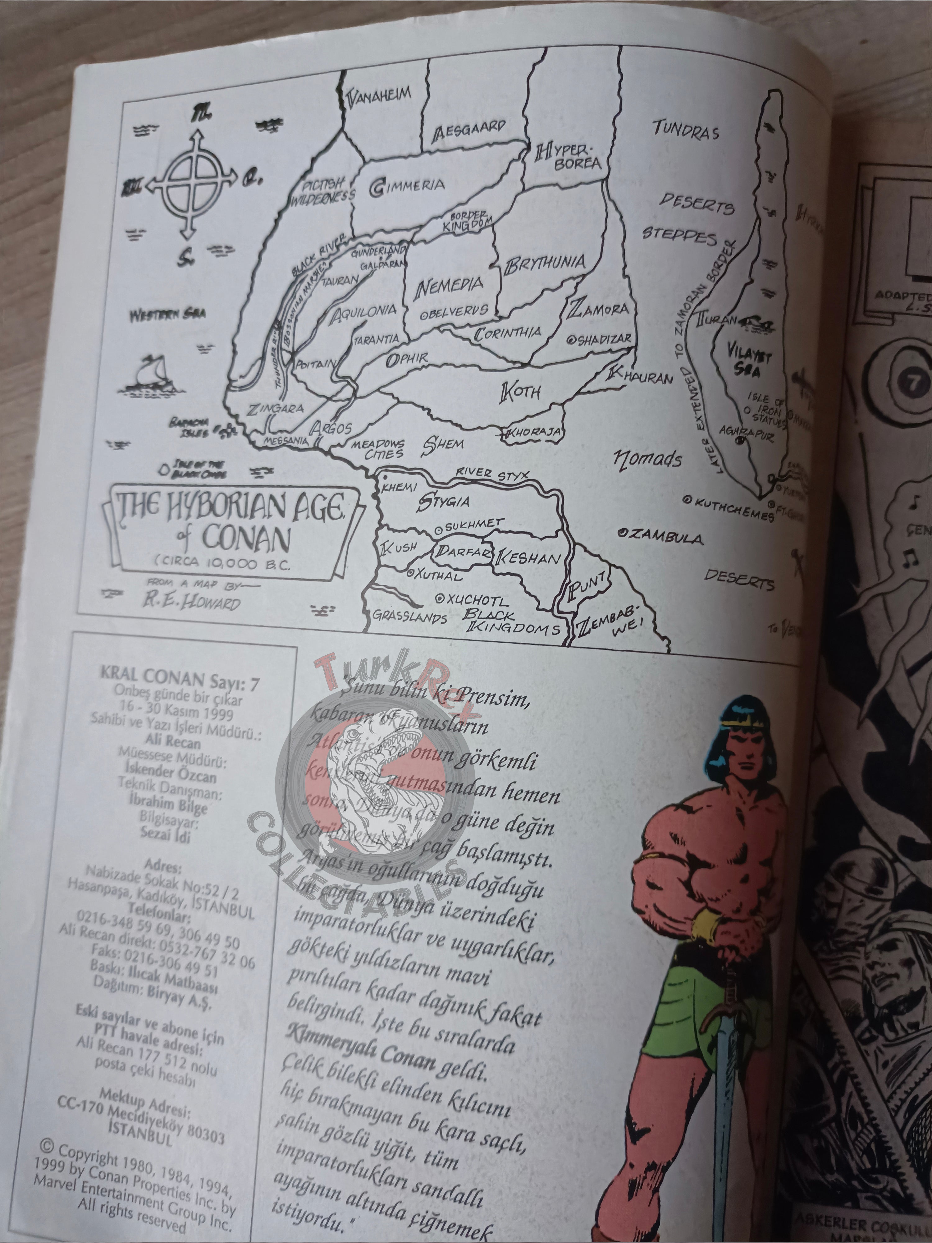Kral Conan #7 The Savage Sword of #51 Turkish Comic Turkey