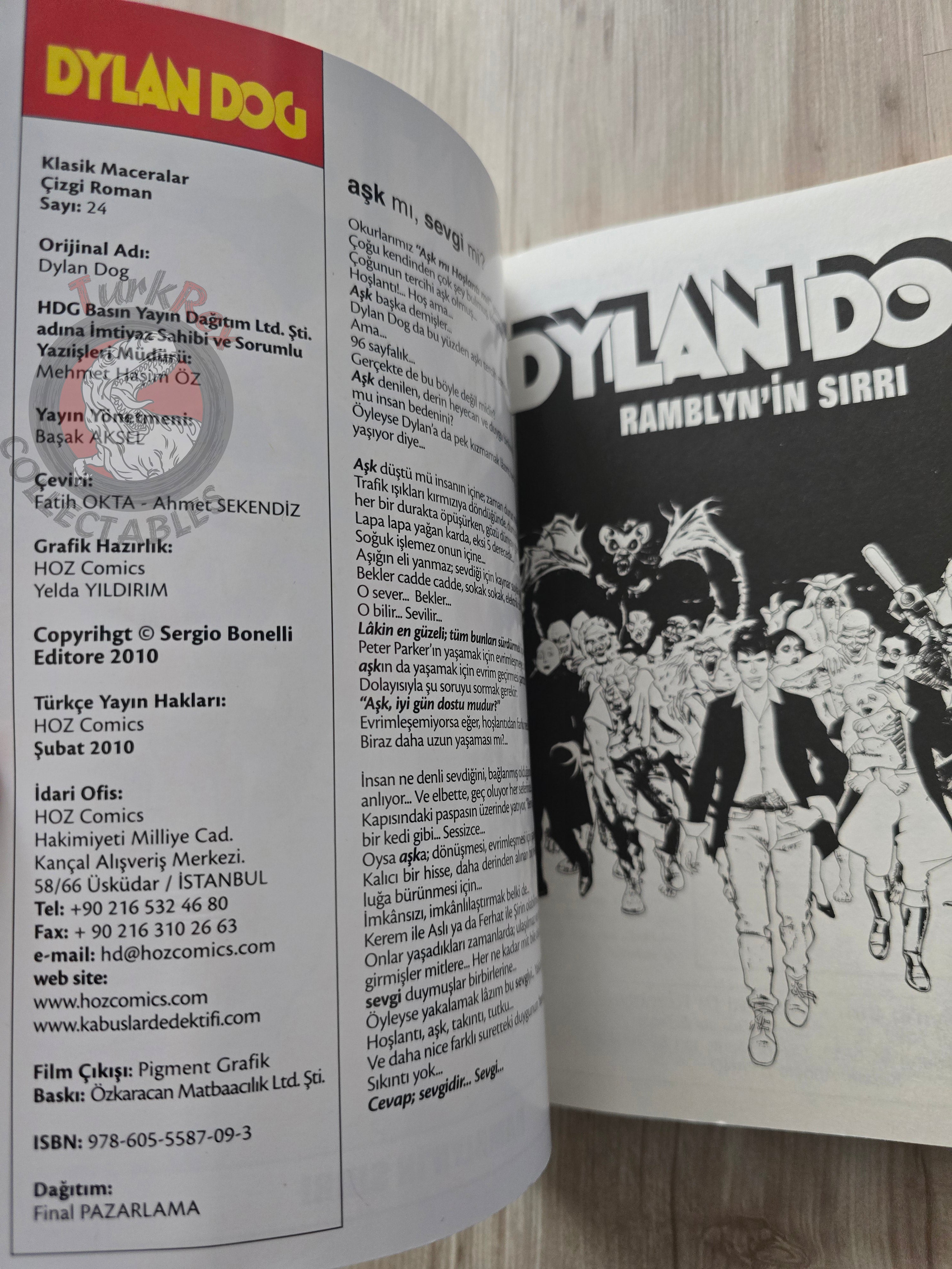 Dylan Dog #24 2010 Turkish Comic Turkey I segreti di Ramblyn #64 #65