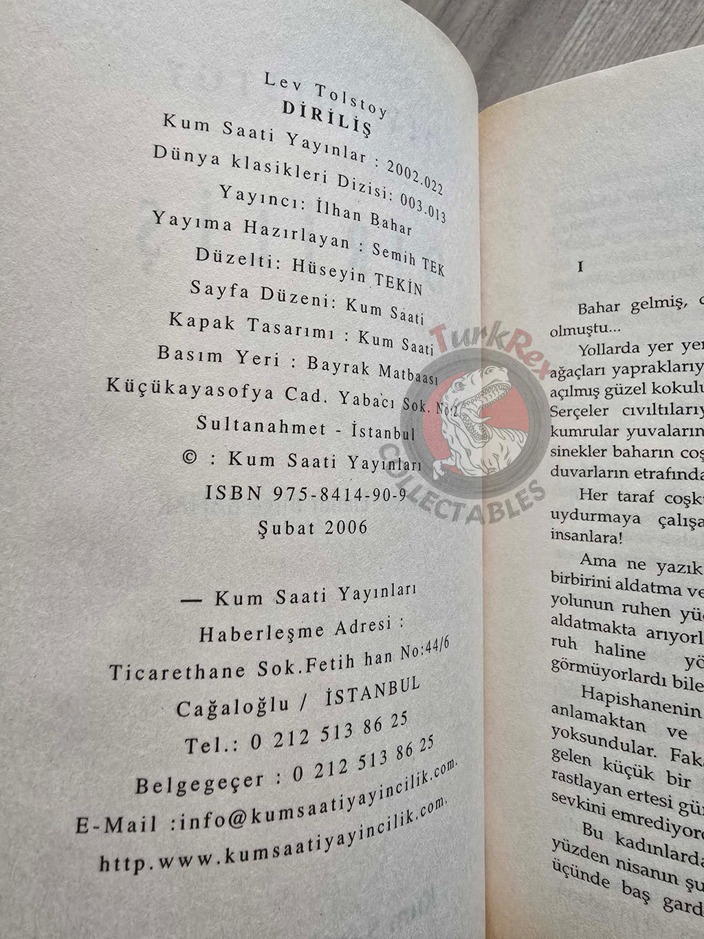 Leo Tolstoy – Resurrection 2006 Turkish Book Turkey