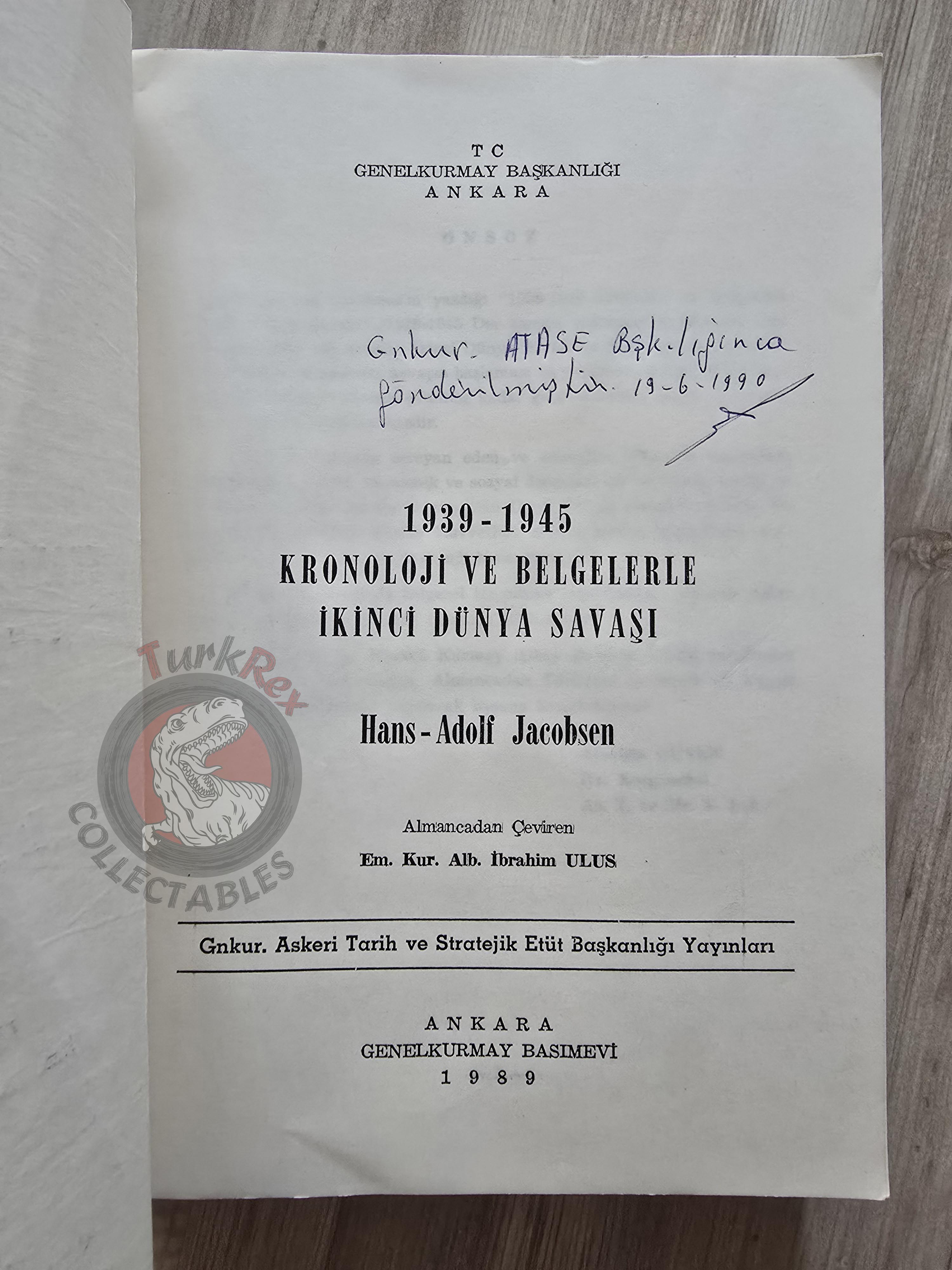 Hans Adolf Jacobsen – World War II with Chronology 1989 Turkish Book Military Maps WW2