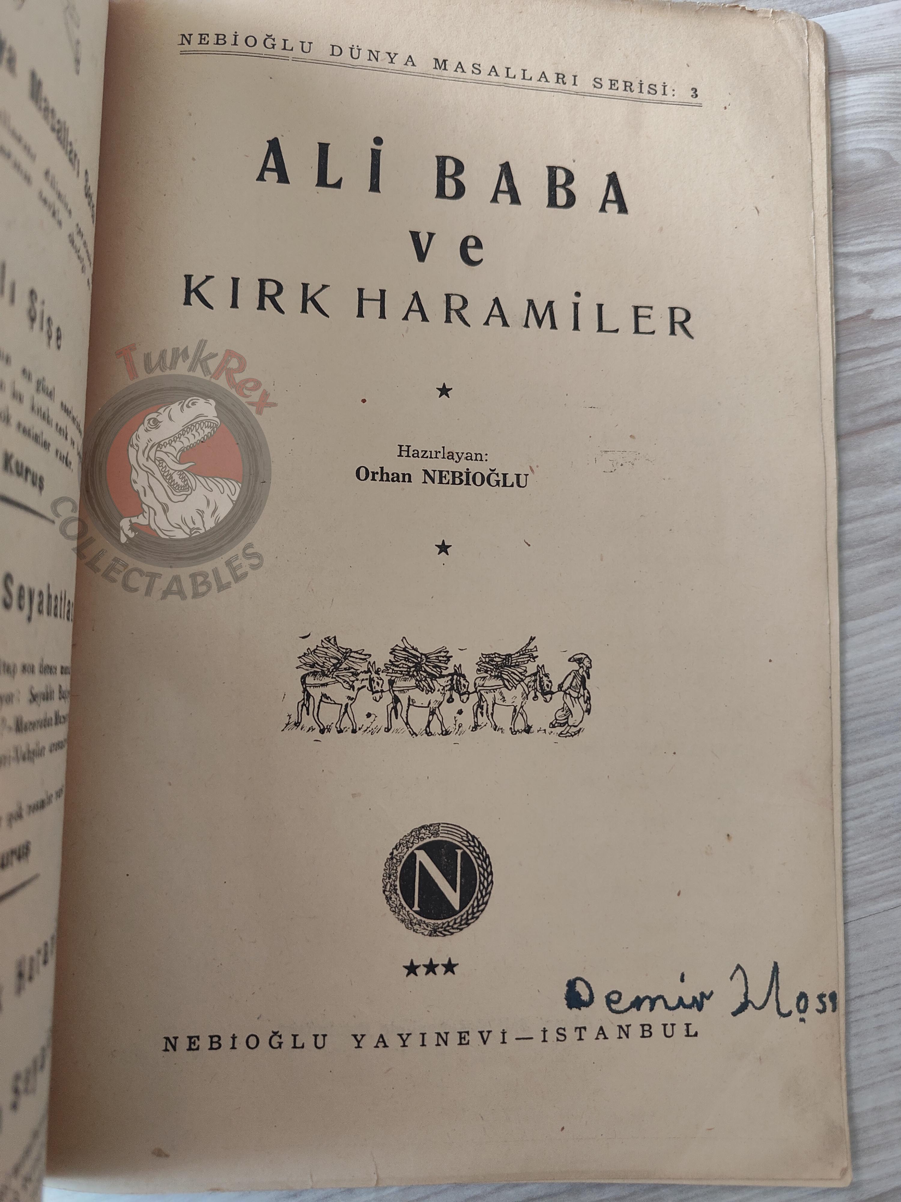 Ali Baba and the Forty Thieves 1950s Turkish Book Turkey 1001 Nights Illustrated