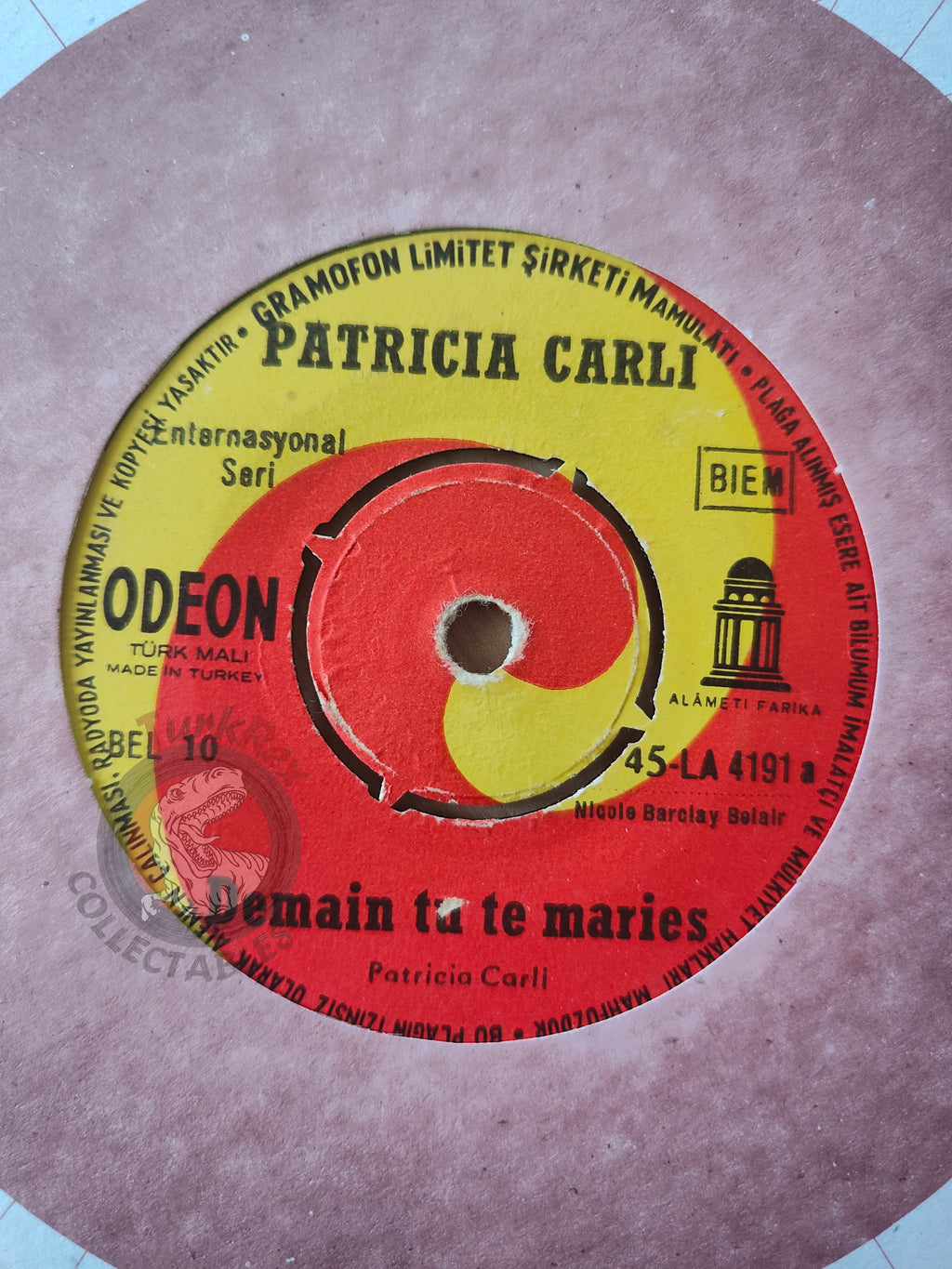 Patricia Carli – Demain Tu Te Maries 7" Turkish Pressing Vinyl Turkey Edition