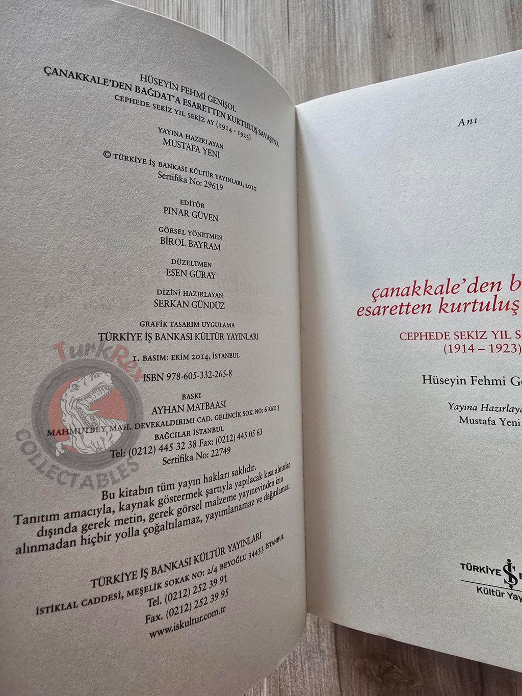 From Gallipoli to Baghdad, Captivity to the War of Independence 2014 Turkish Book Turkey WW1