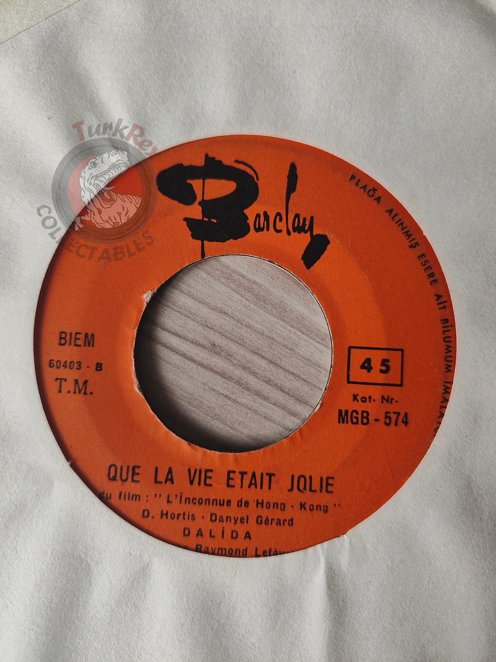 Dalida – Eux / Que La Vie Etait Jolie 7" Turkish Pressing Vinyl Turkey Edition