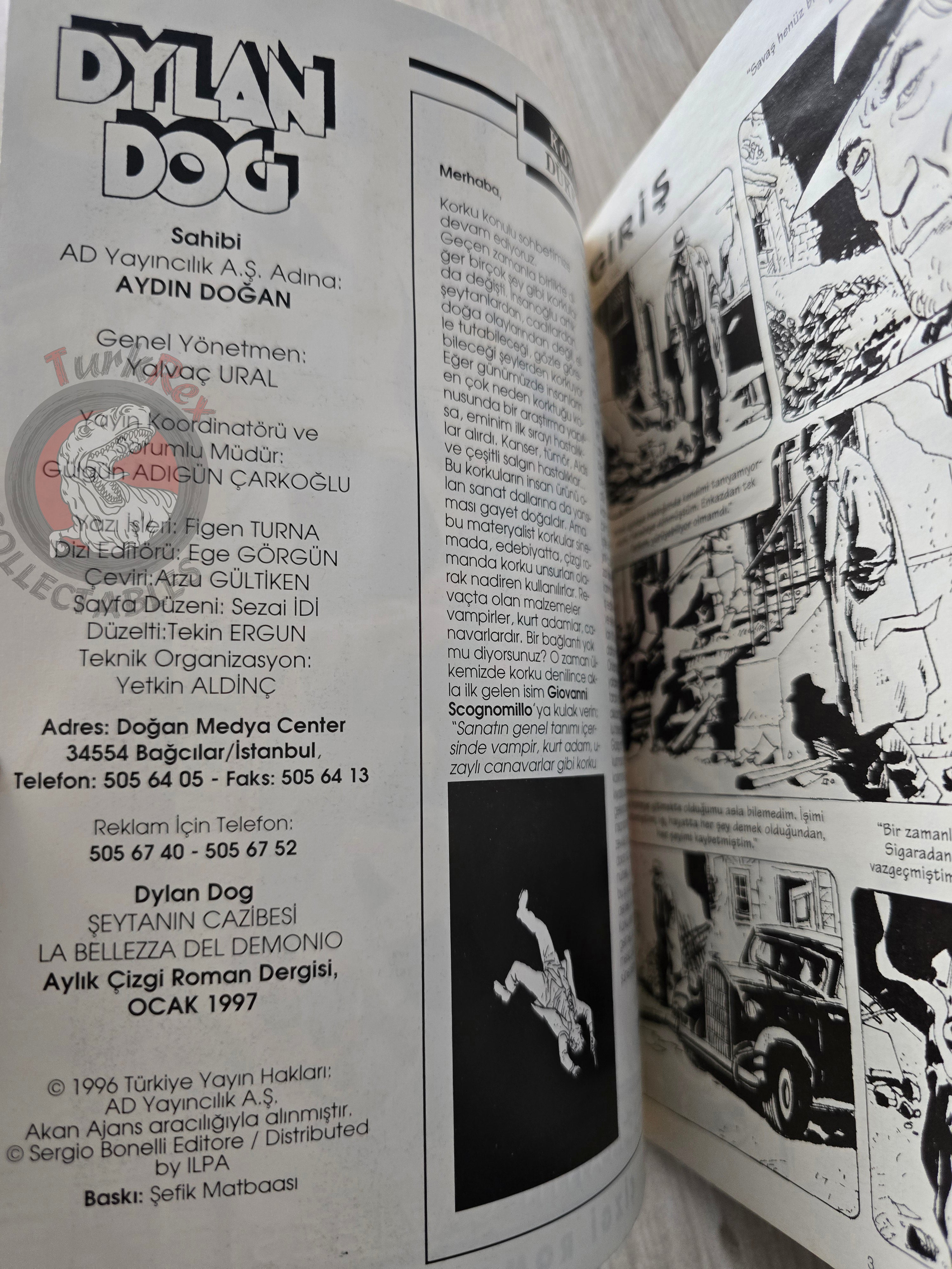 Dylan Dog #5 1997 Turkish Comic Turkey #6 La bellezza del Demonio