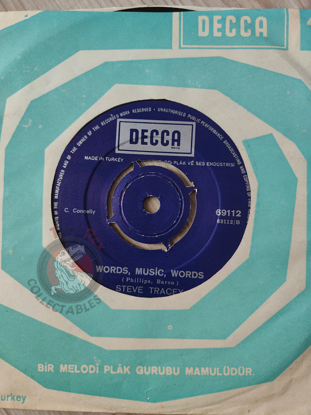 Steve Tracey – She's Gone 7" Turkish Pressing Vinyl Turkey Edition