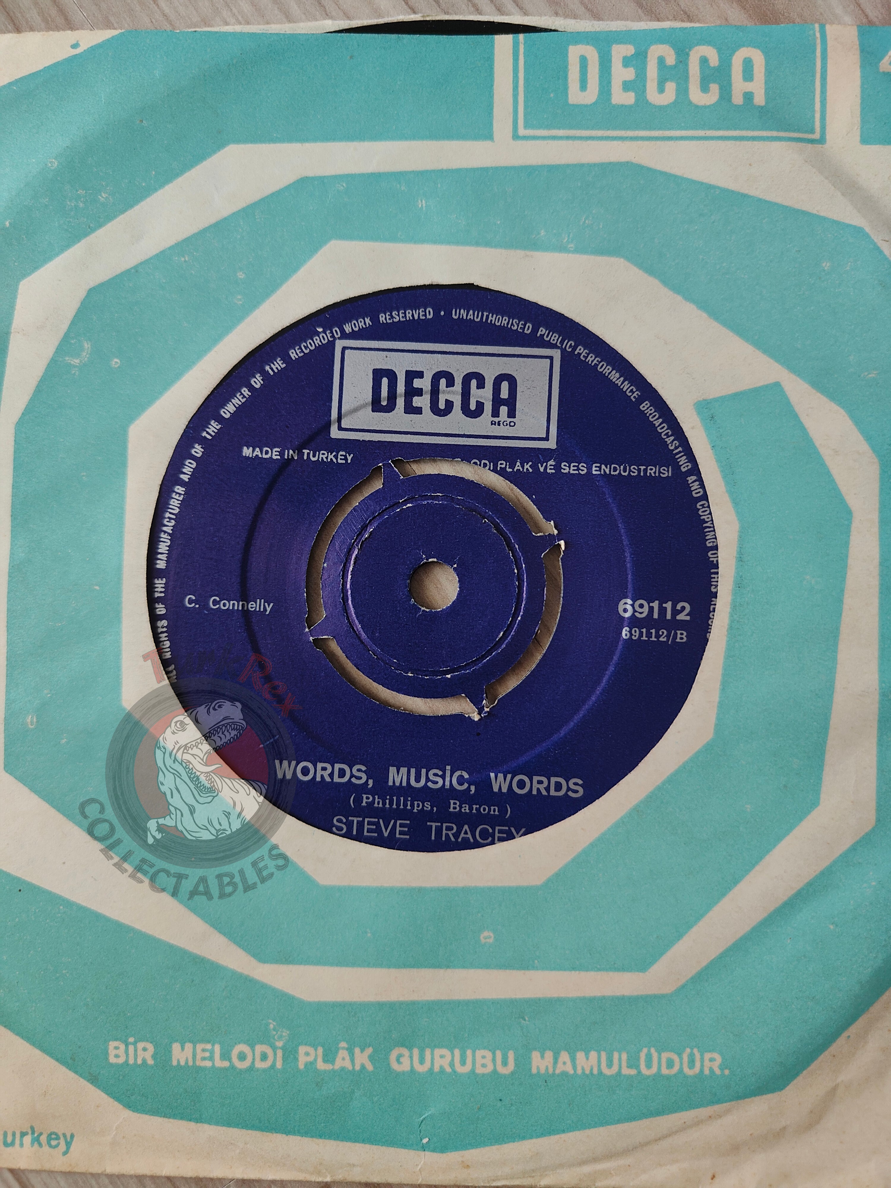 Steve Tracey – She's Gone 7" Turkish Pressing Vinyl Turkey Edition