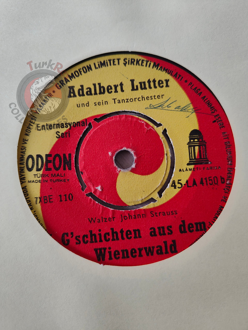 Adalbert Lutter – An Der Schönen Blauen Donau 7" Turkish Pressing Vinyl Turkey Edition 1