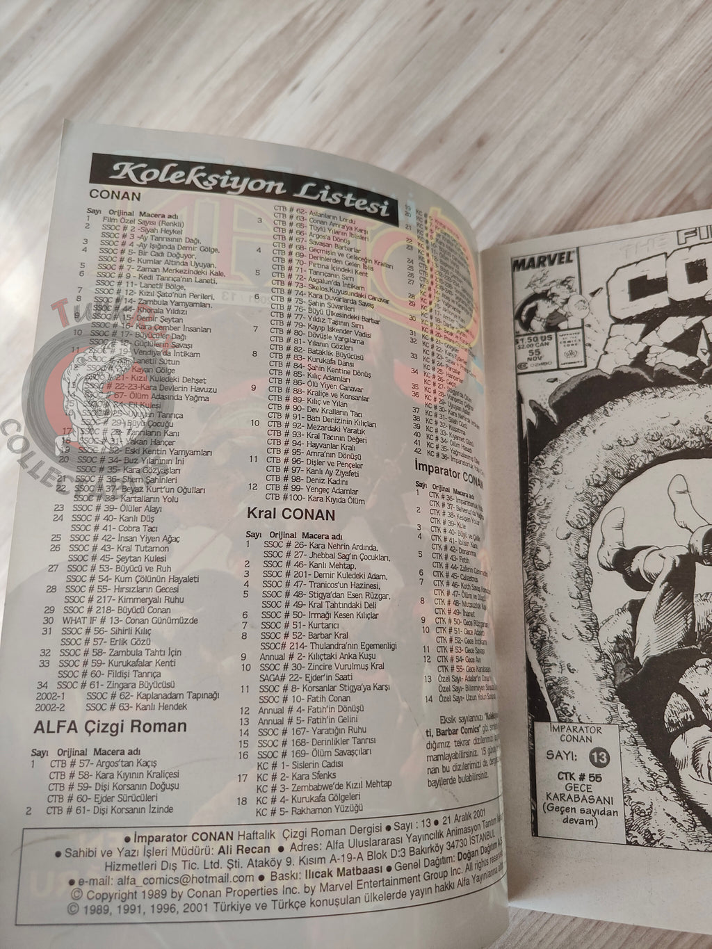 Imparator Conan #13 Conan the Barbarian King Size Annual #7 Turkish Comic Turkey Chris Achilleos