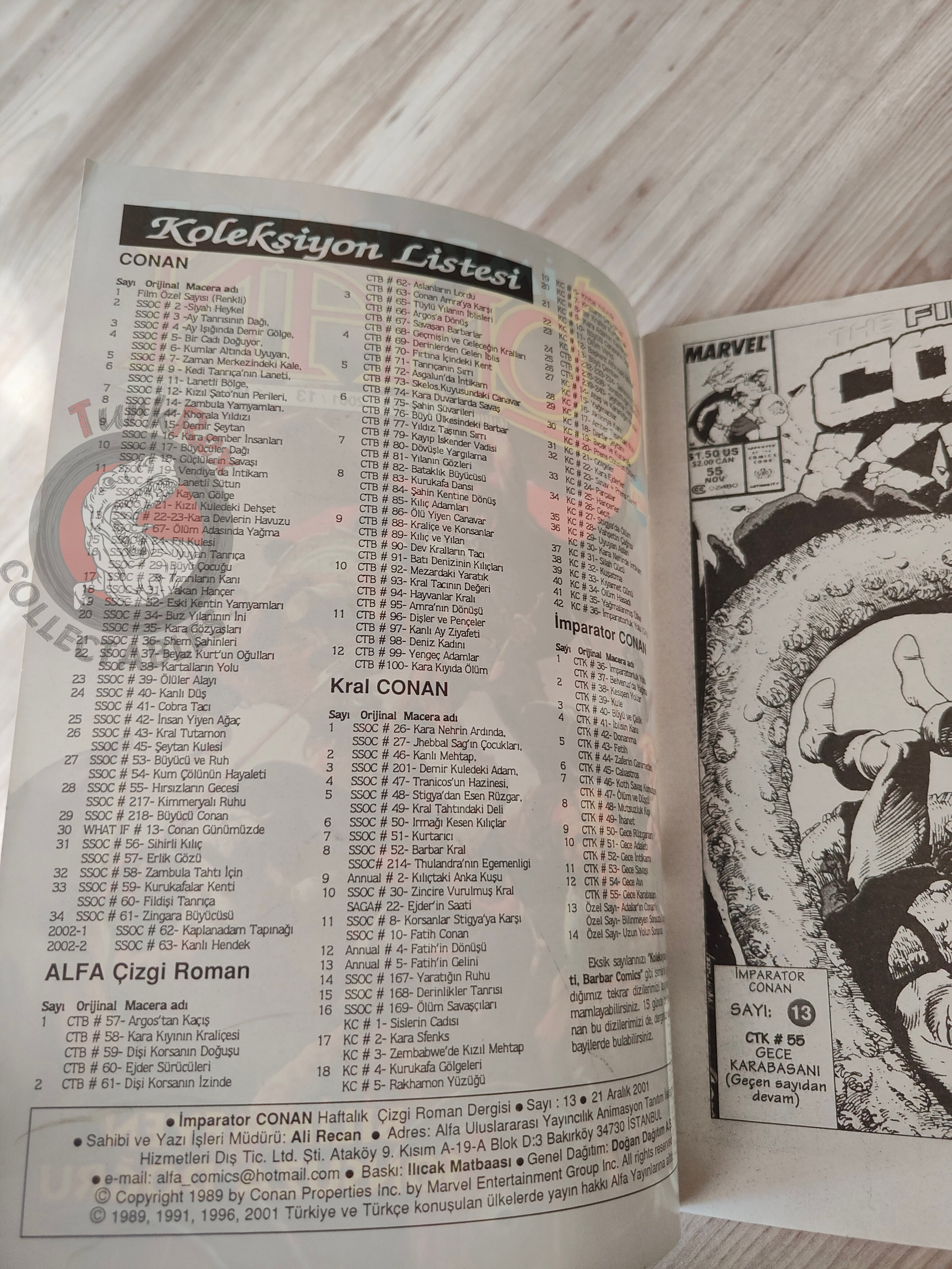 Imparator Conan #13 Conan the Barbarian King Size Annual #7 Turkish Comic Turkey Chris Achilleos