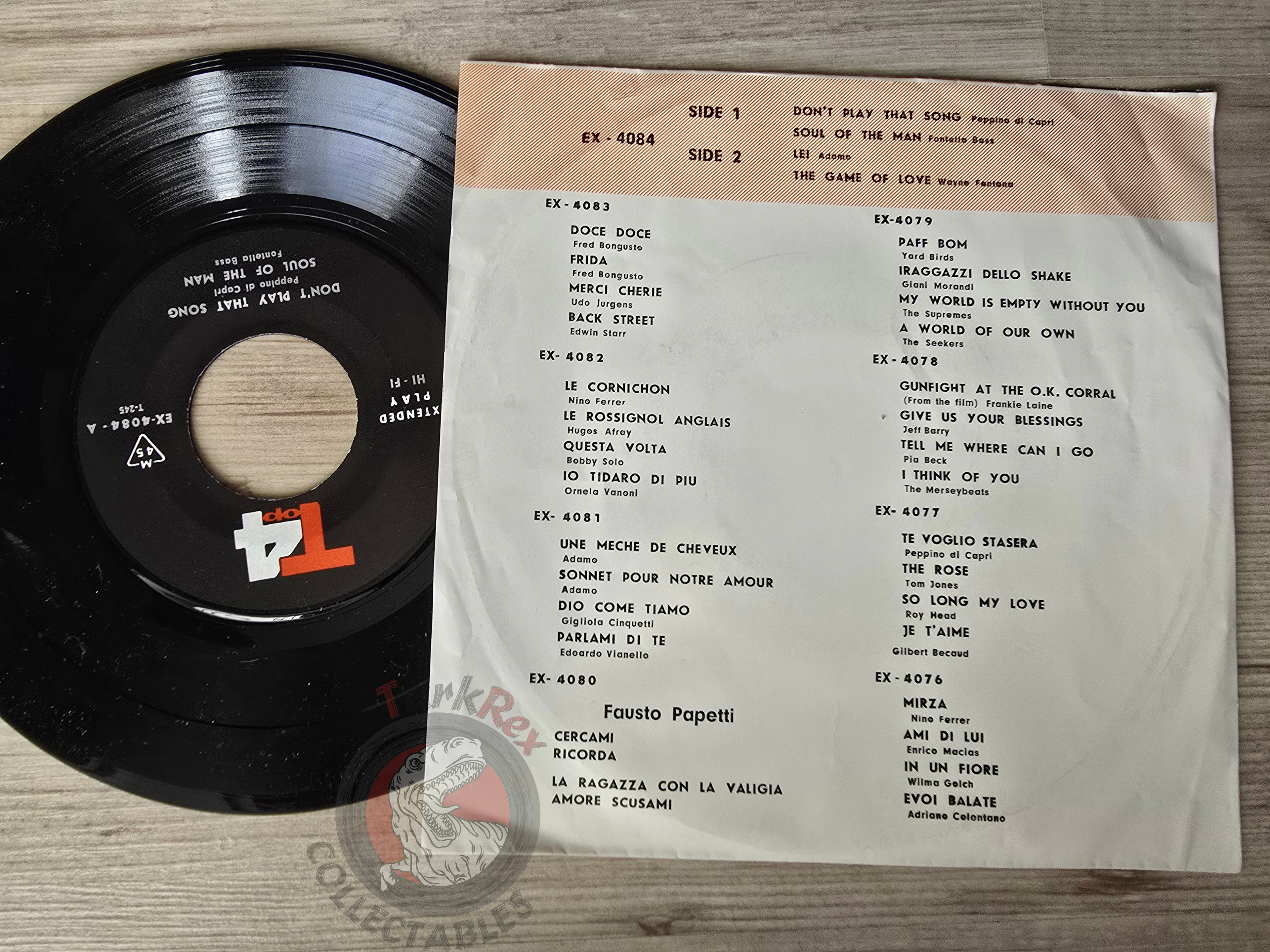 Adamo / Peppino Di Capri / Fontella Bass / Wayne Fontana 7" Iran Pressing Vinyl Iranian Edition