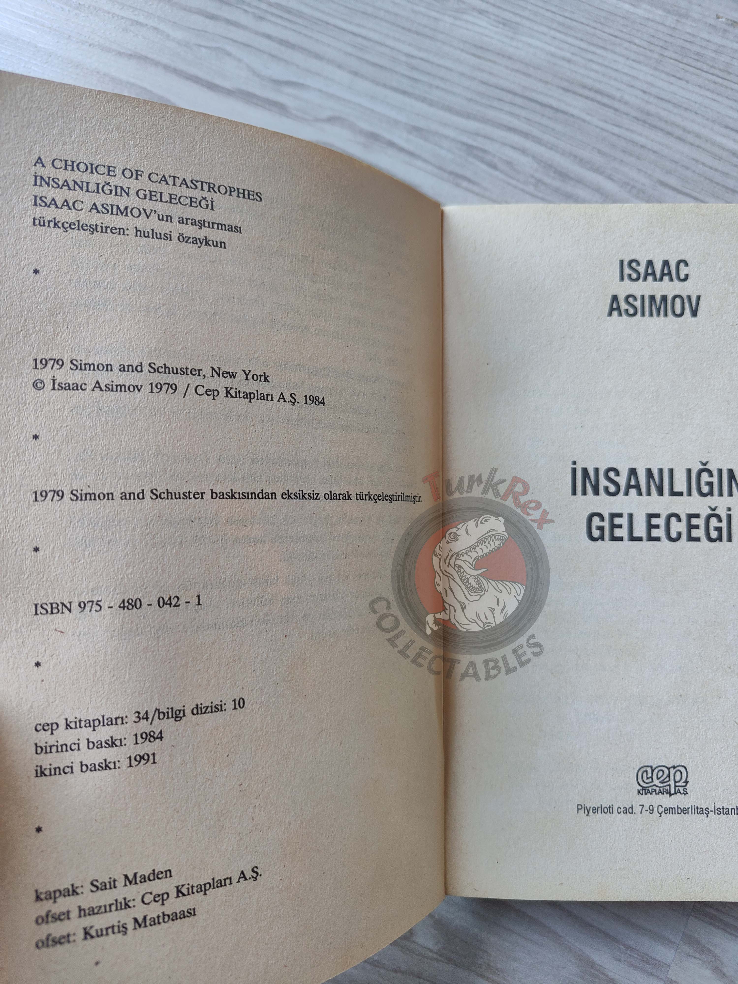 Isaac Asimov – A Choice of Catastrophes 1991 Turkish Book Turkey