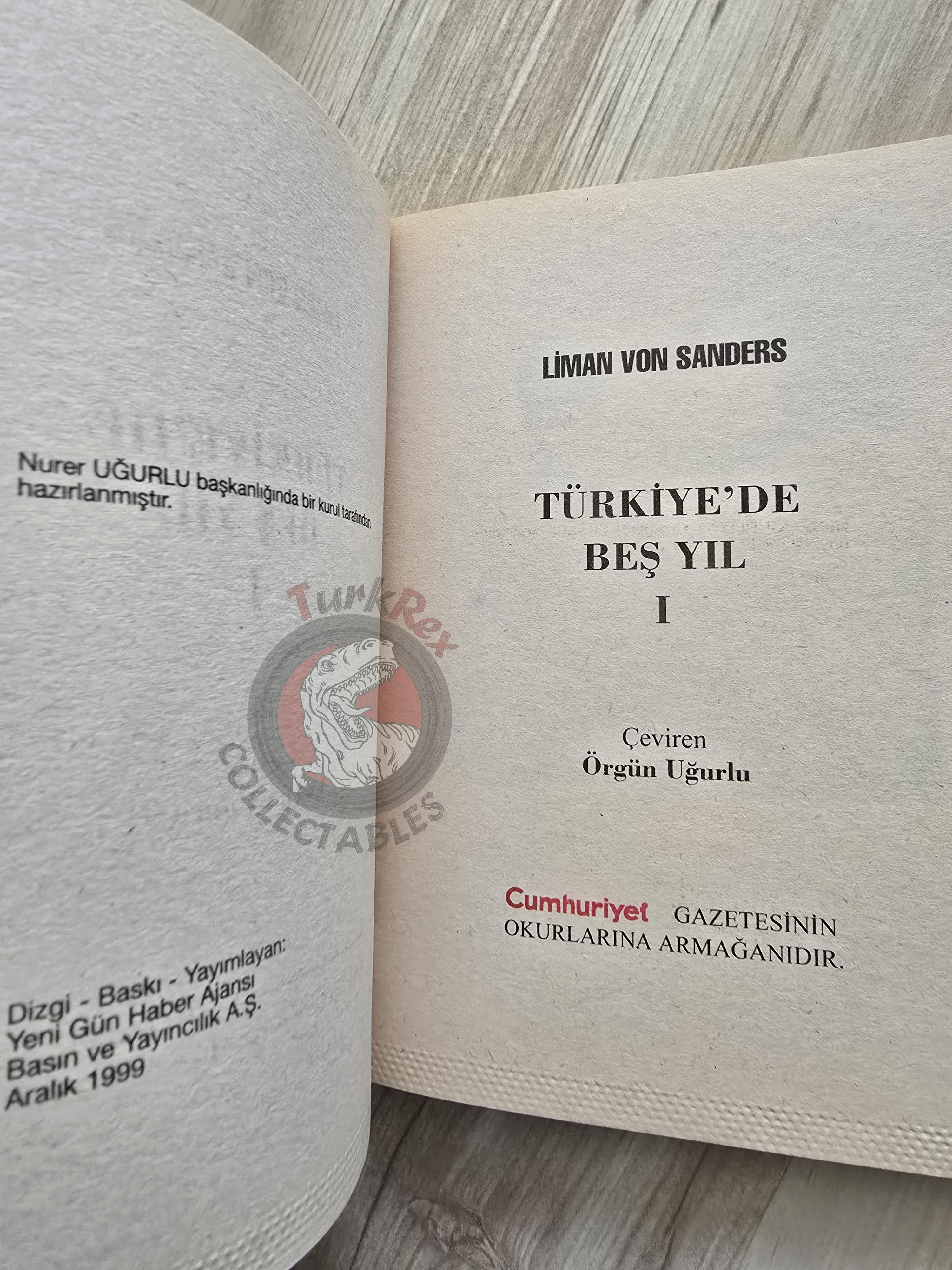 Liman von Sanders – Five Years in Turkey 1998 Turkish Book Turkey