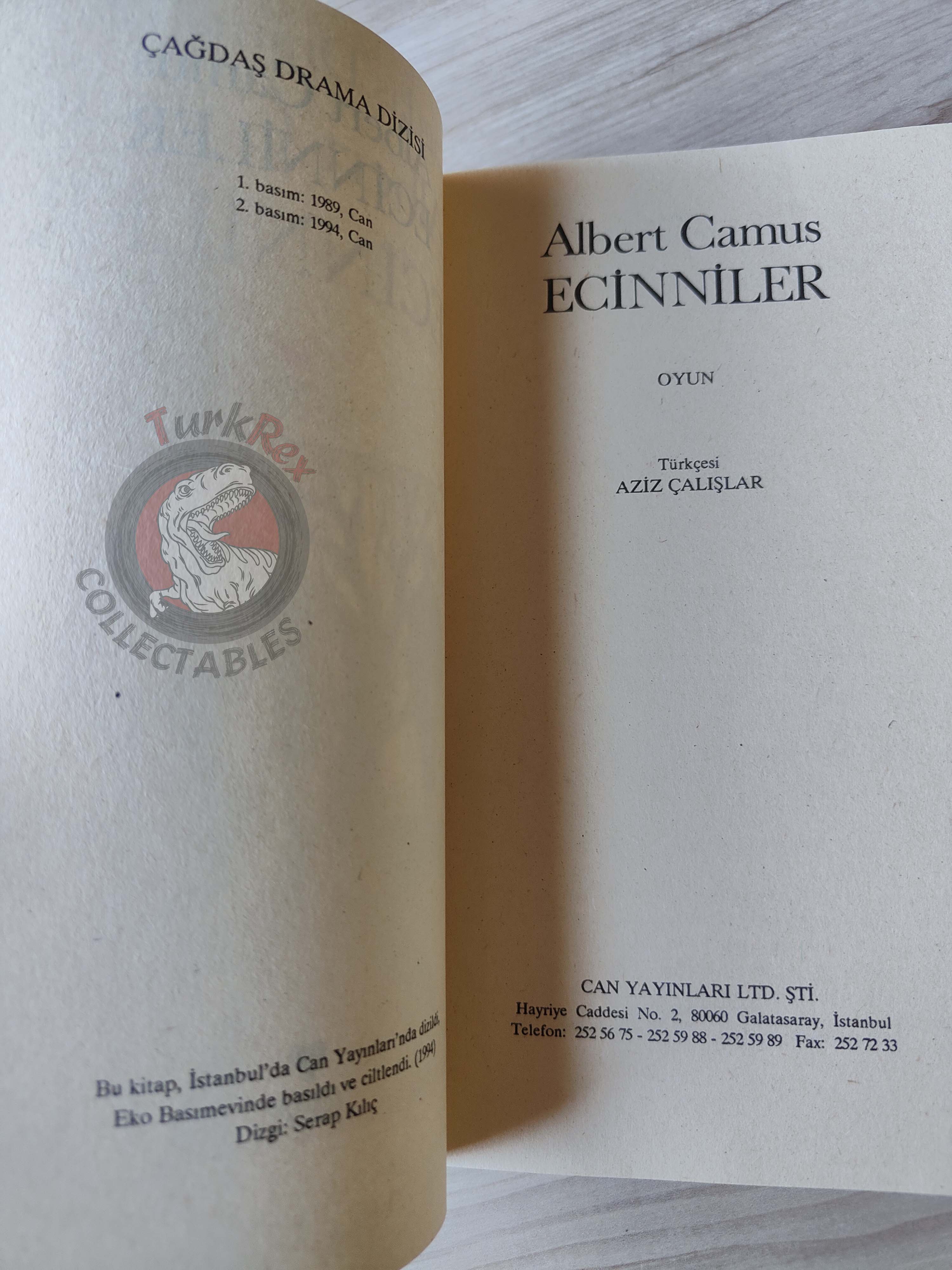 Albert Camus – Les Possédés 1994 Turkish Book Turkey Dostoevsky