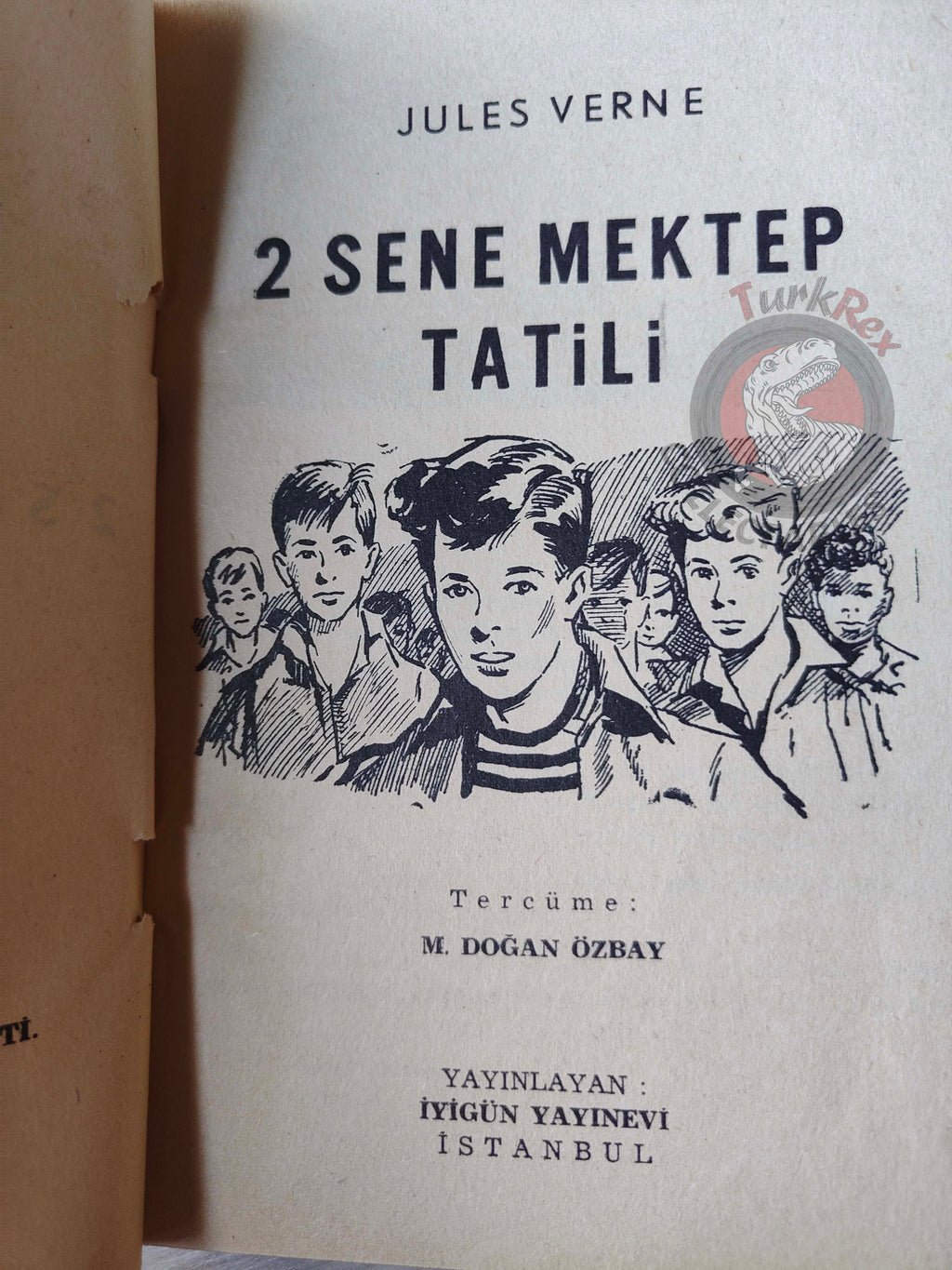 Jules Verne –  Two Years Vacation 1965 Turkish Book Turkey Illustrated