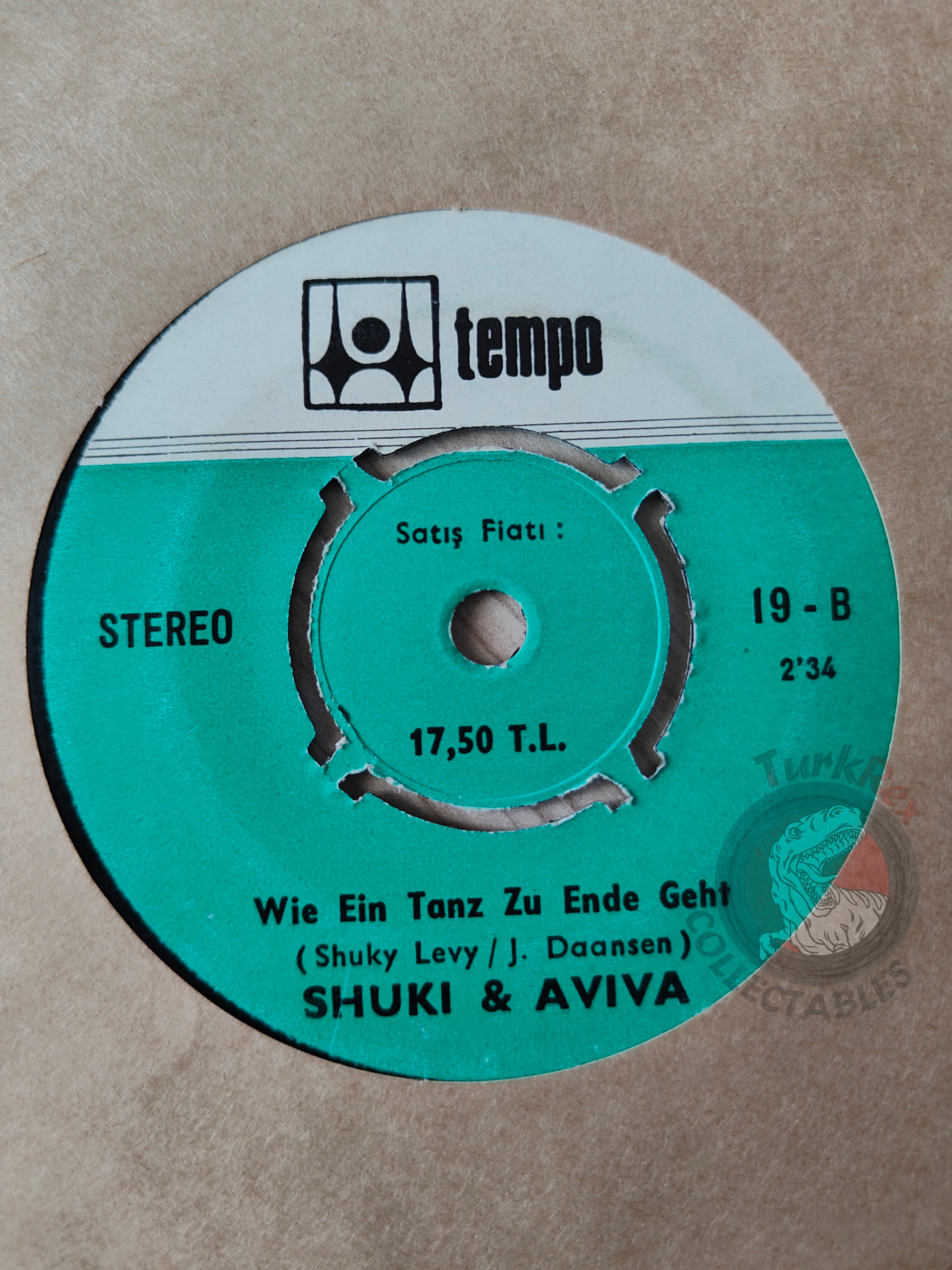 Shuky & Aviva – Bye Bye Ciao My Love 7" Turkish Pressing Vinyl Turkey Edition