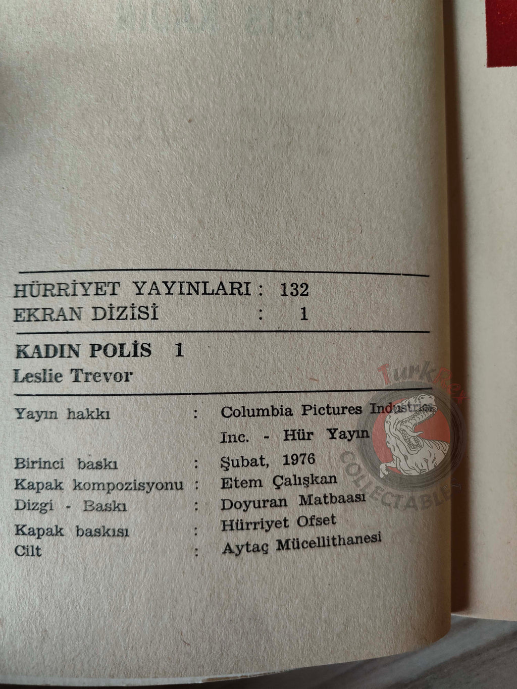 Leslie Trevor – Police Woman 1: The Rape 1976 1st Turkish Book Turkey