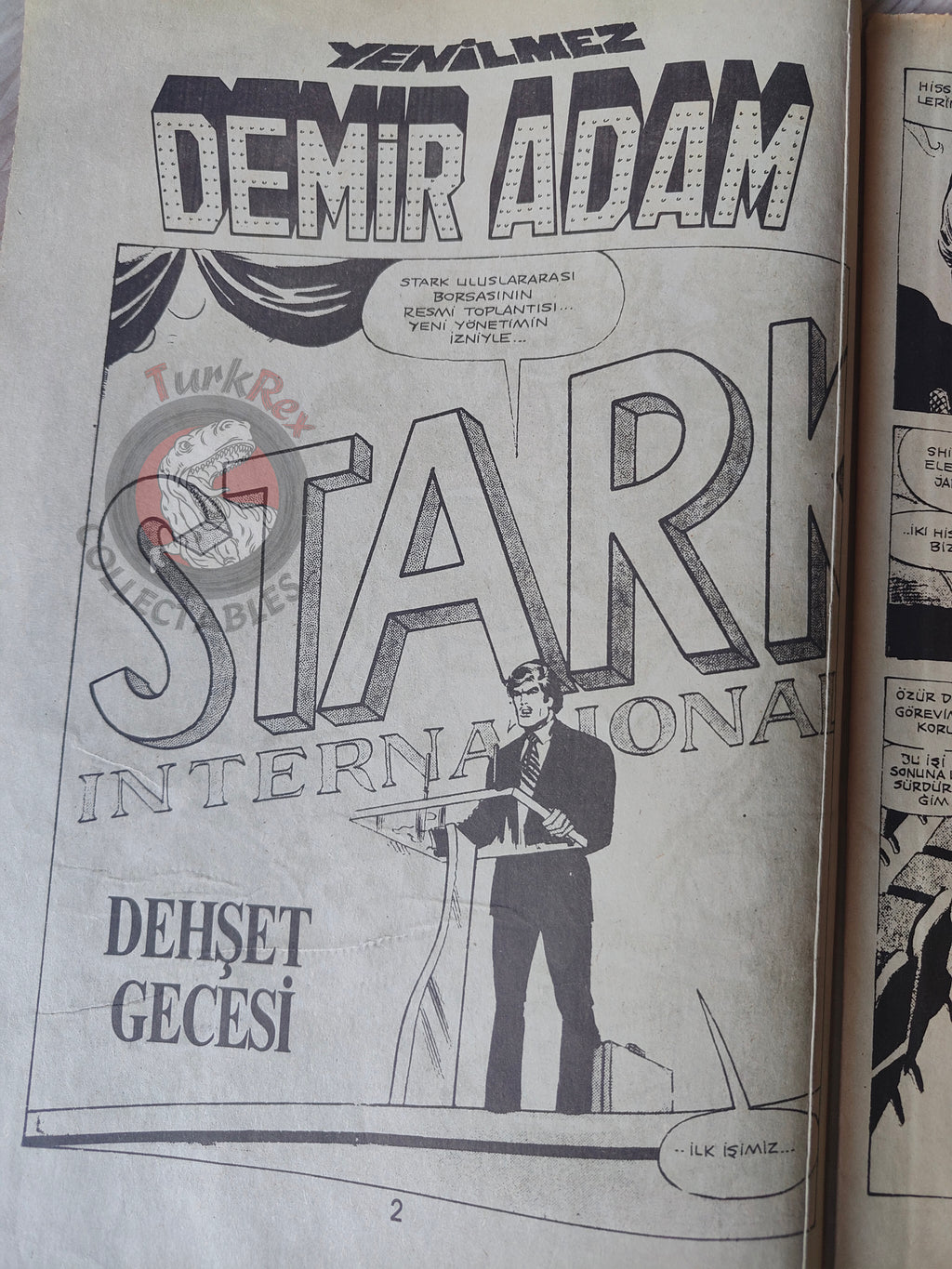 Iron Man #1 Demir Adam 1989 Turkish Comic Turkey #129 Newspaper Giveaway