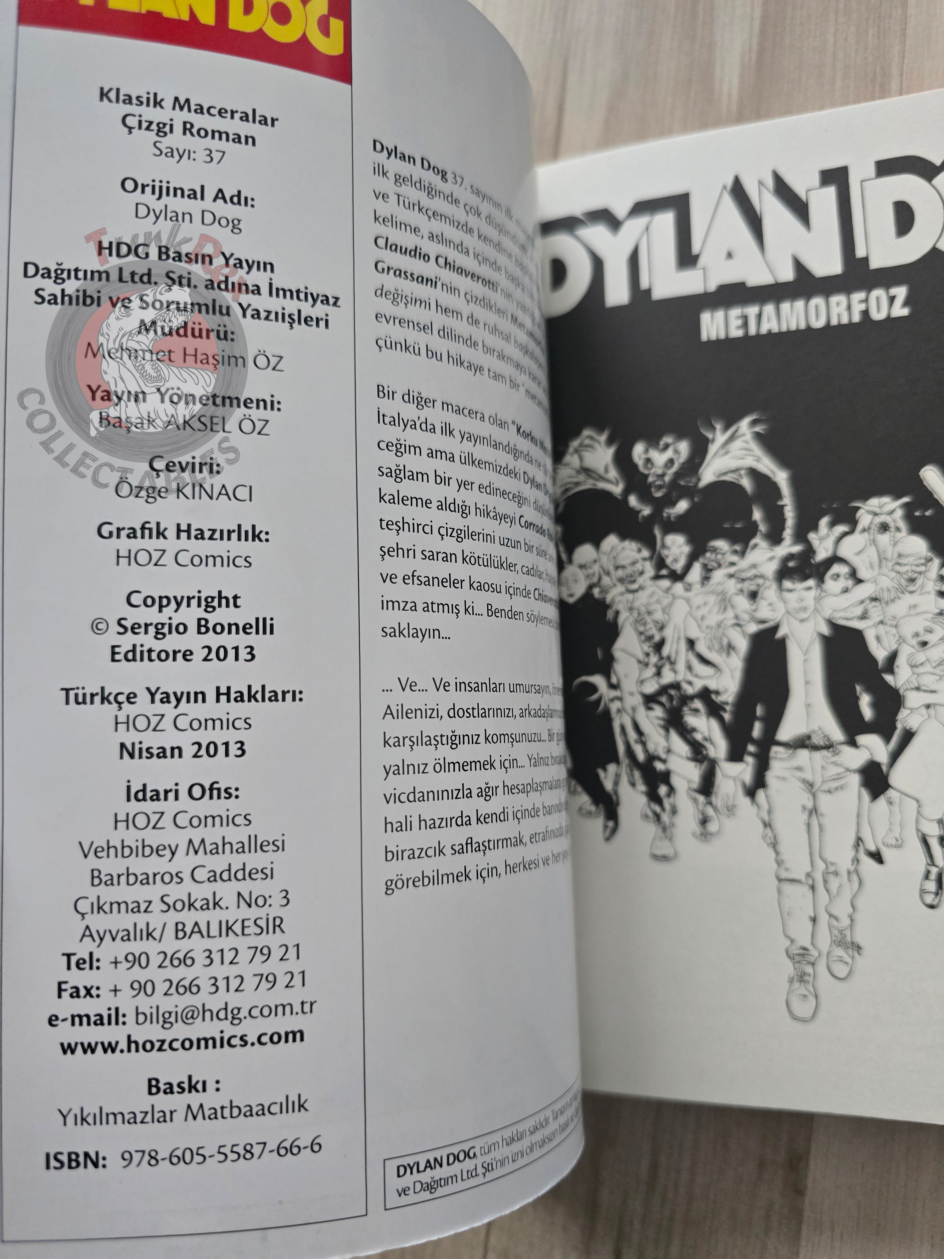 Dylan Dog #37 2013 Turkish Comic Turkey Metamorfosi #91 #92