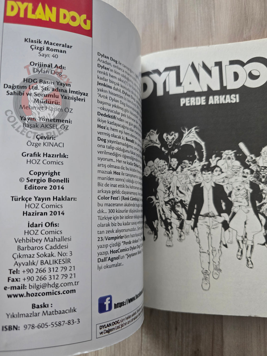 Dylan Dog #40 2014 Turkish Comic Turkey Dietro il sipario  #97 #98