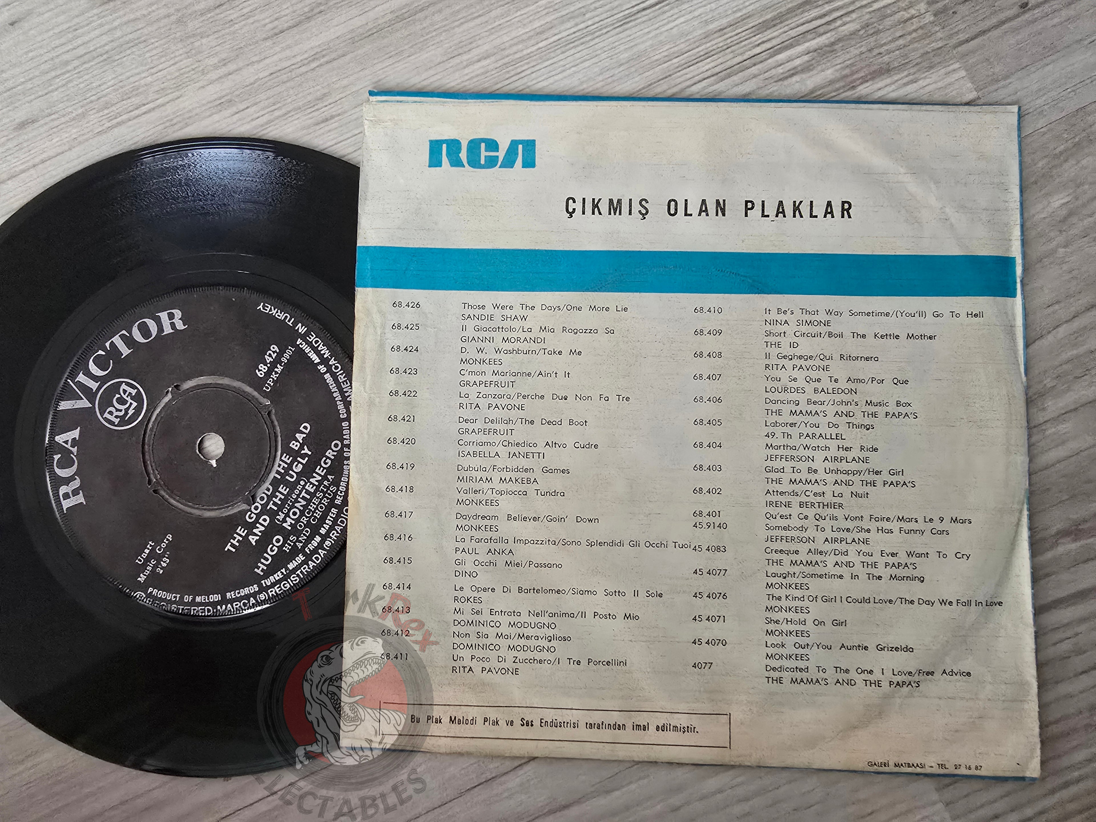 Hugo Montenegro – The Good, The Bad And The Ugly 7" Turkish Pressing Vinyl Turkey Edition