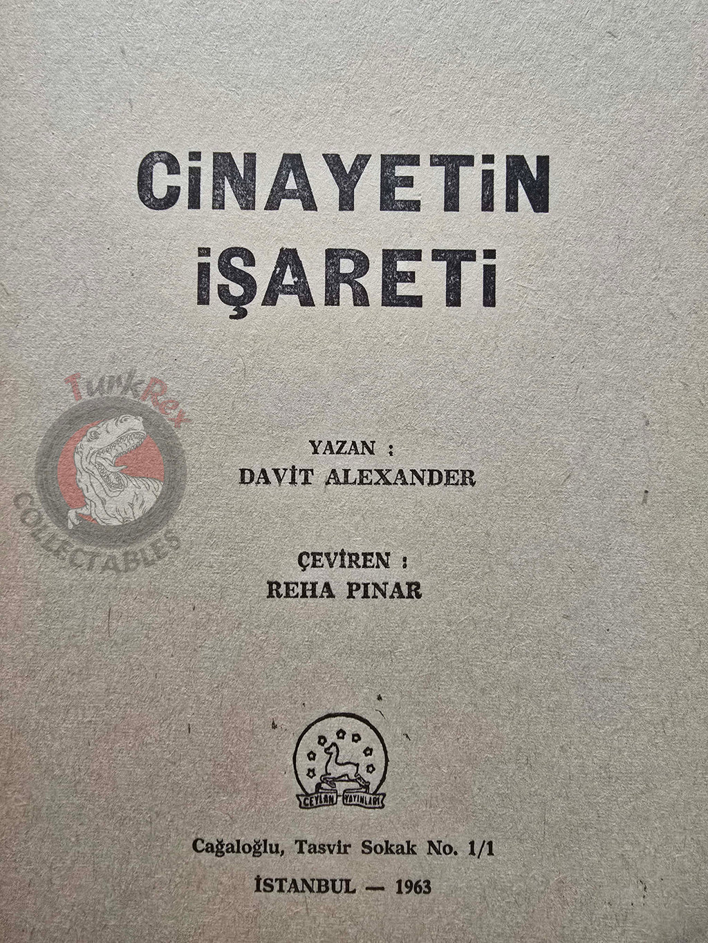 David Alexander – The Madman's Whisper 1963 1st Turkish Book Turkey
