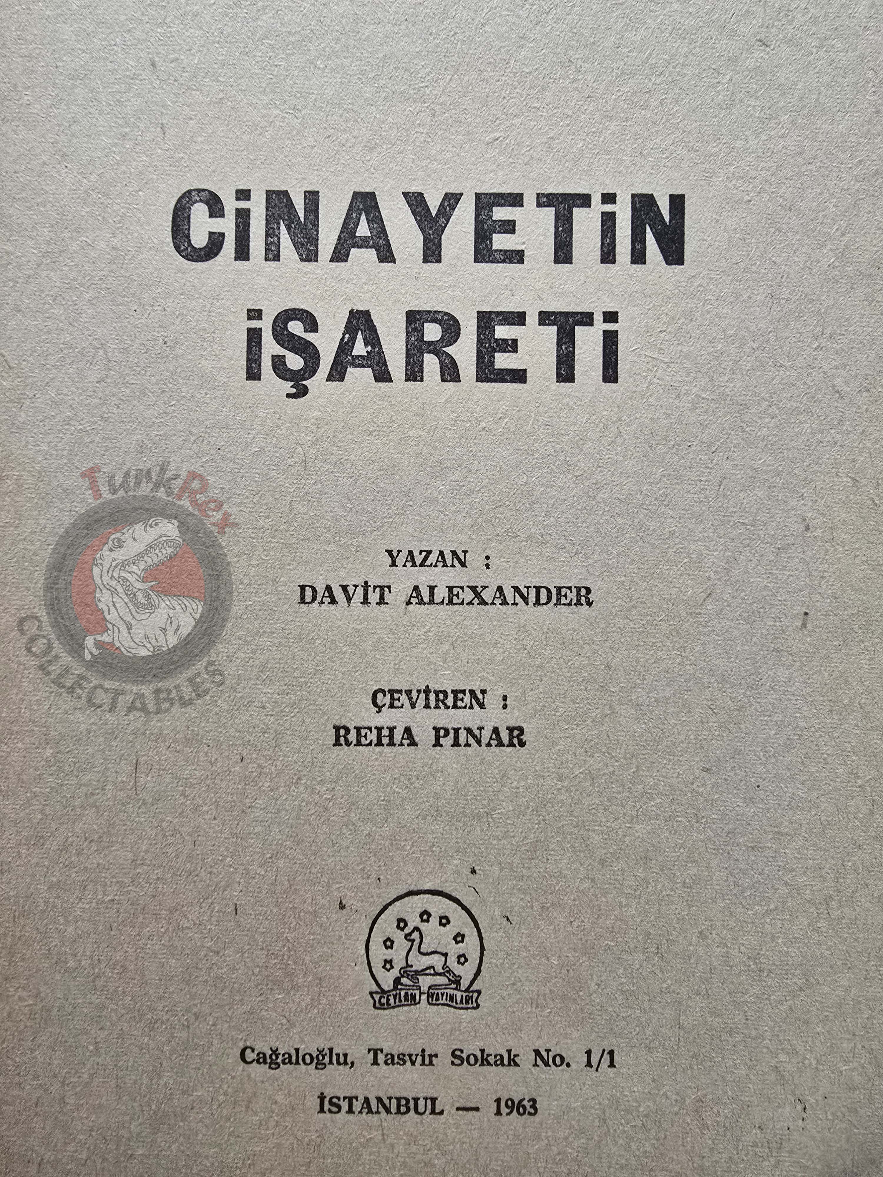 David Alexander – The Madman's Whisper 1963 1st Turkish Book Turkey